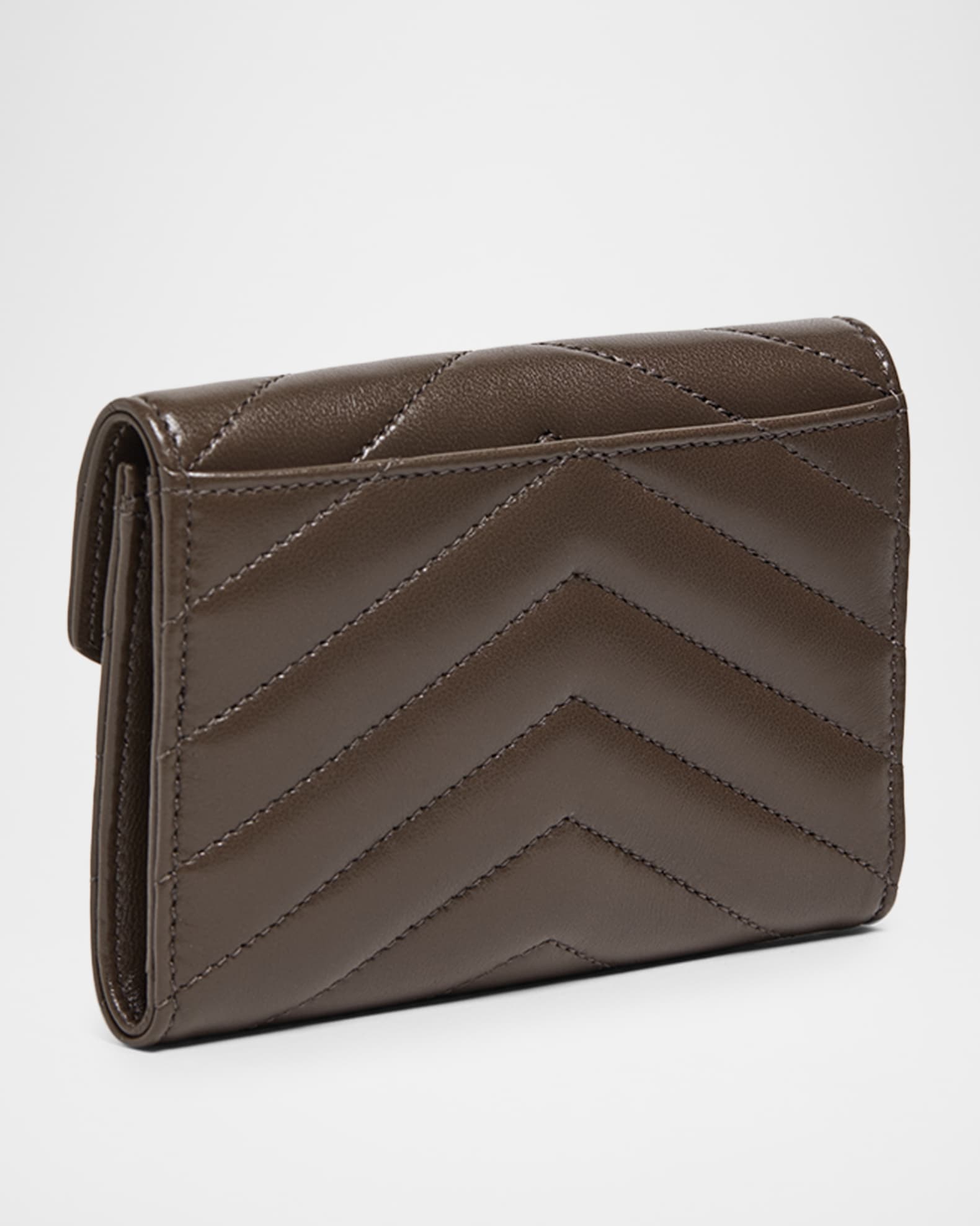 Saint Laurent YSL Monogram Small Flap Wallet in Smooth Leather