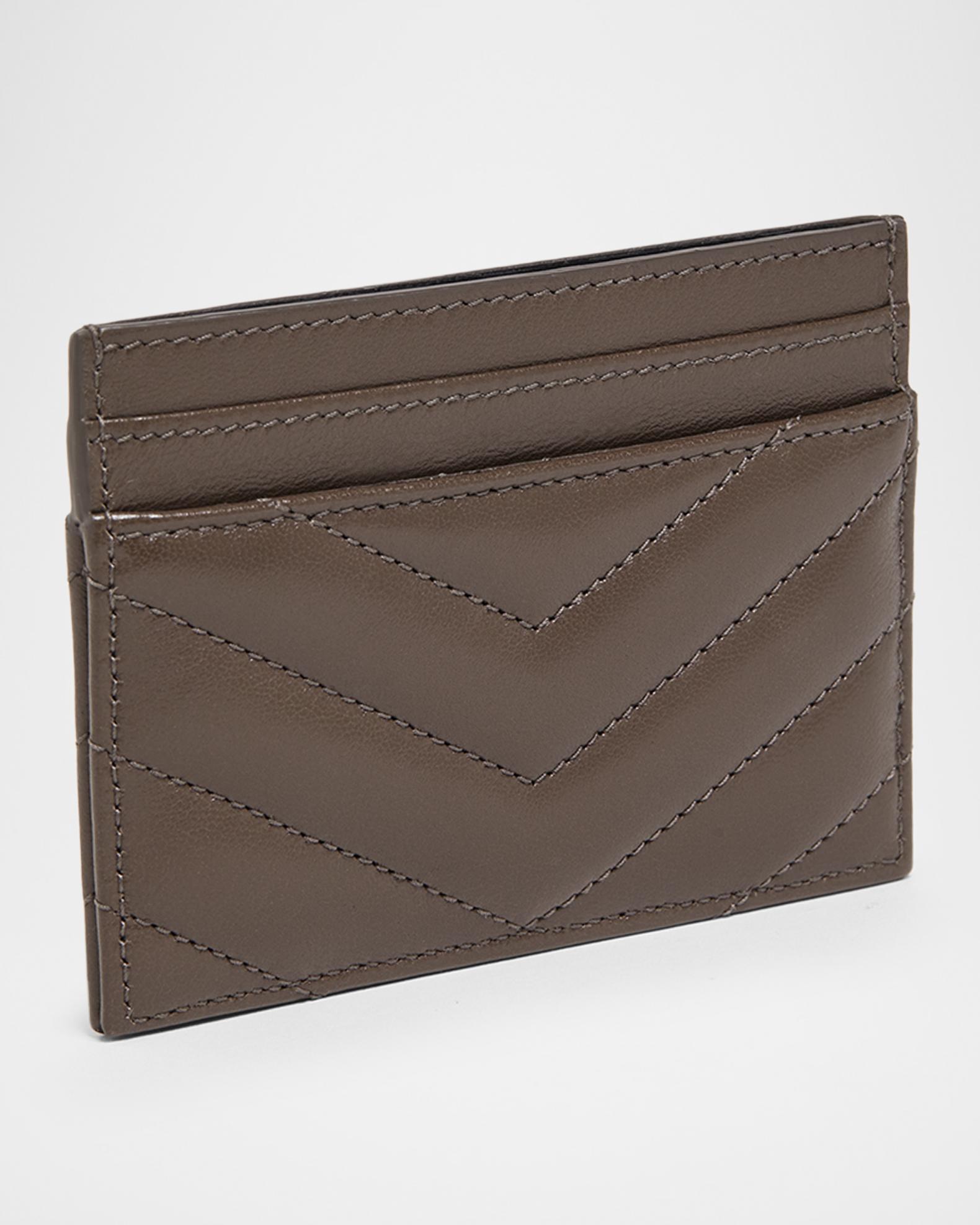 Saint Laurent Cassandre YSL Monogram Card Case in Quilted Smooth