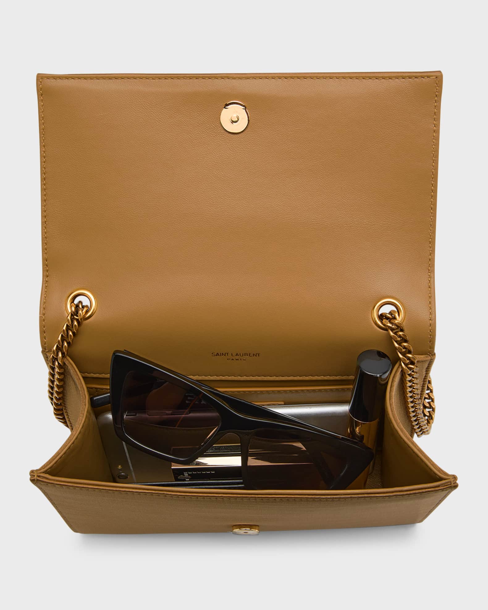Saint Laurent 'kate Small' Shoulder Bag in Brown