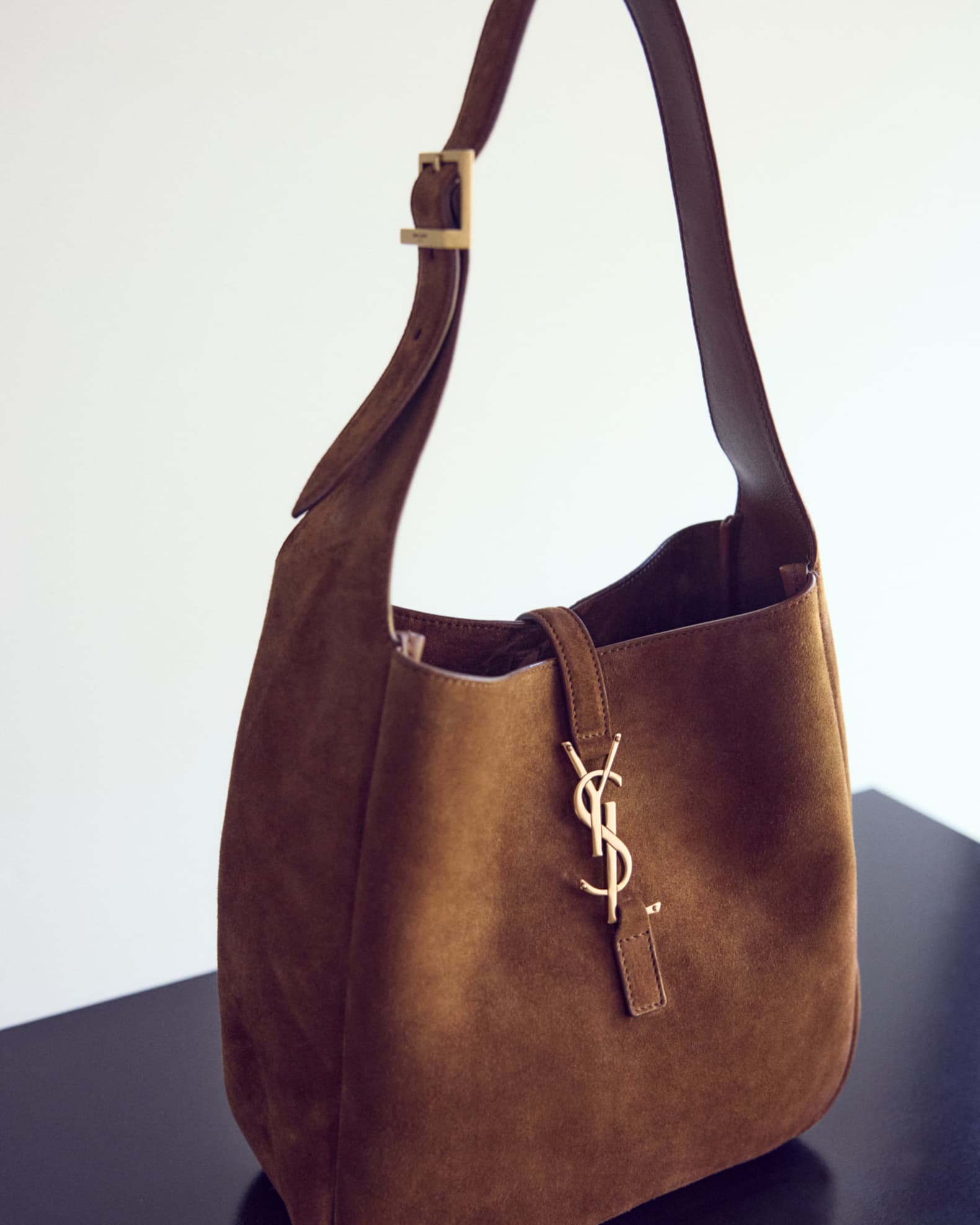 Saint Laurent Le 5 A 7 Small Suede Hobo Shoulder Bag