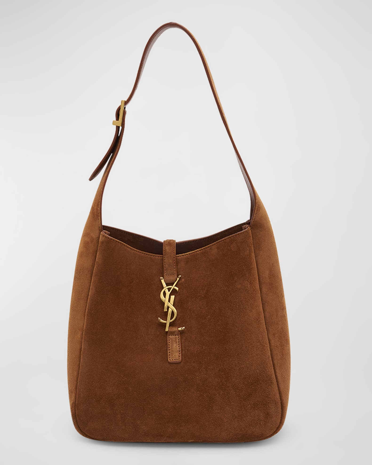 Le Monogramme Small Canvas Shoulder Bag in Brown - Saint Laurent