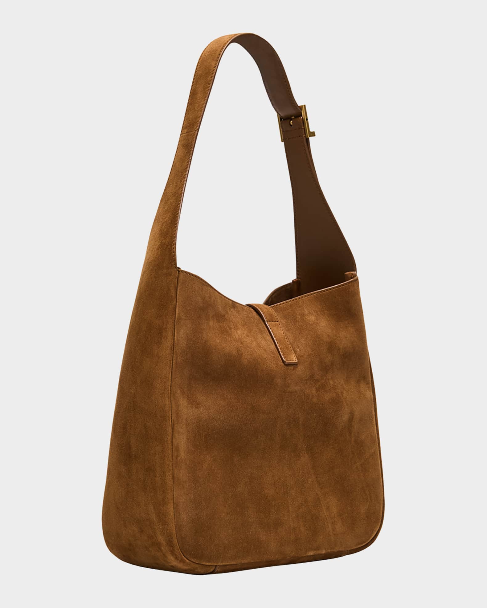 Saint Laurent Le 5 A 7 Small Suede Hobo Shoulder Bag