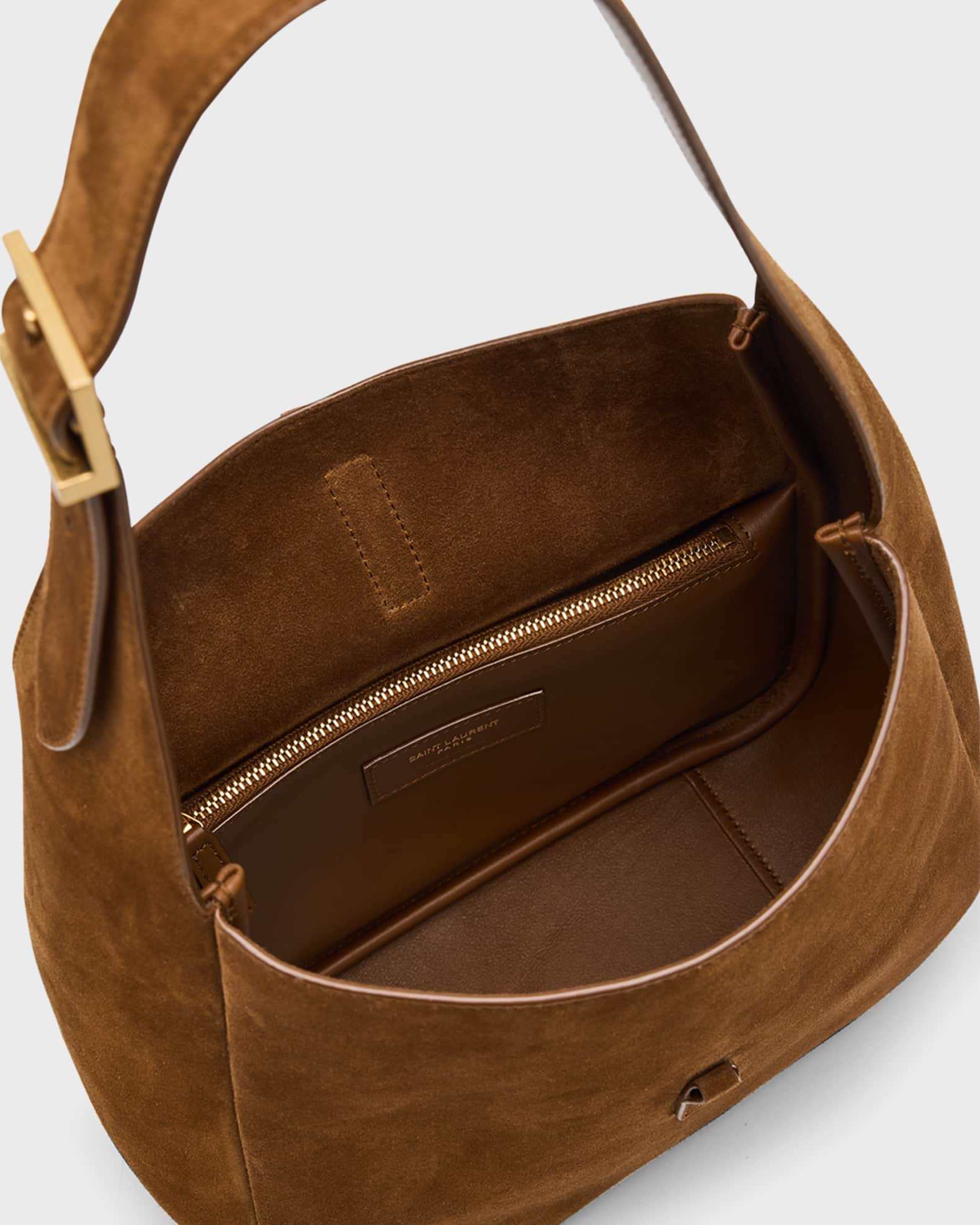ショルダーバッグ・ポシェット SAINT LAURENT BROWN LEATHER SUEDE LE 5 A 7 SHOULDER BAG Le 5 à 7 Supple Large suede shoulder bag in brown - Saint