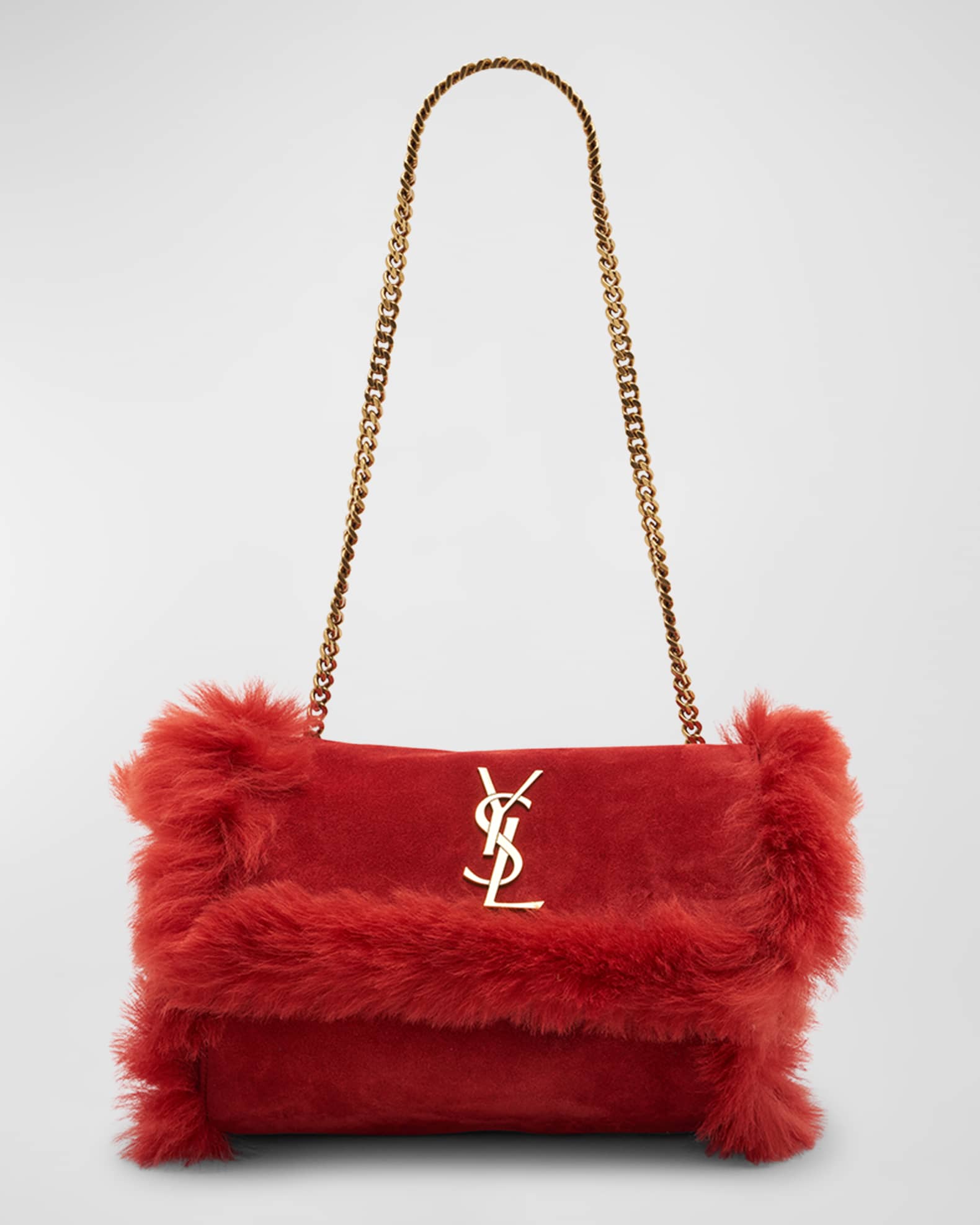 Saint Laurent Kate Small Reversible Shearling Shoulder Bag