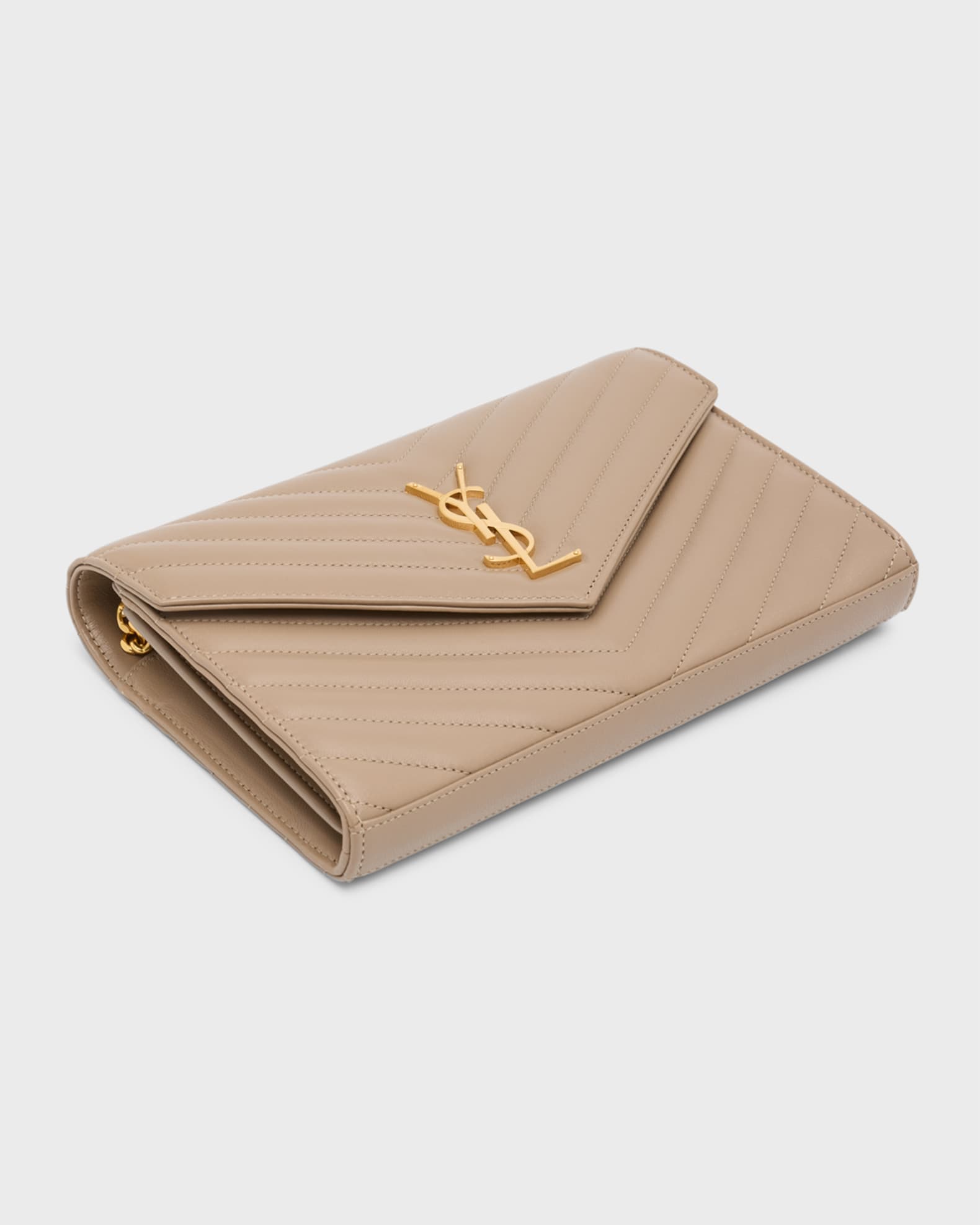 YSL Monogram Large Wallet on Chain in Smooth Leather 1