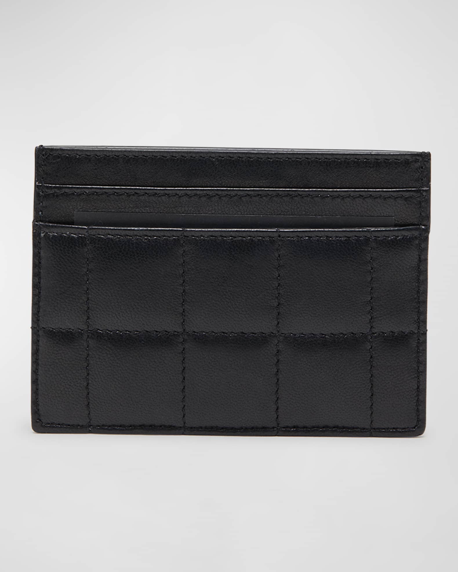 MANDRN  The Cardholder Luxe - Black Leather Wallet