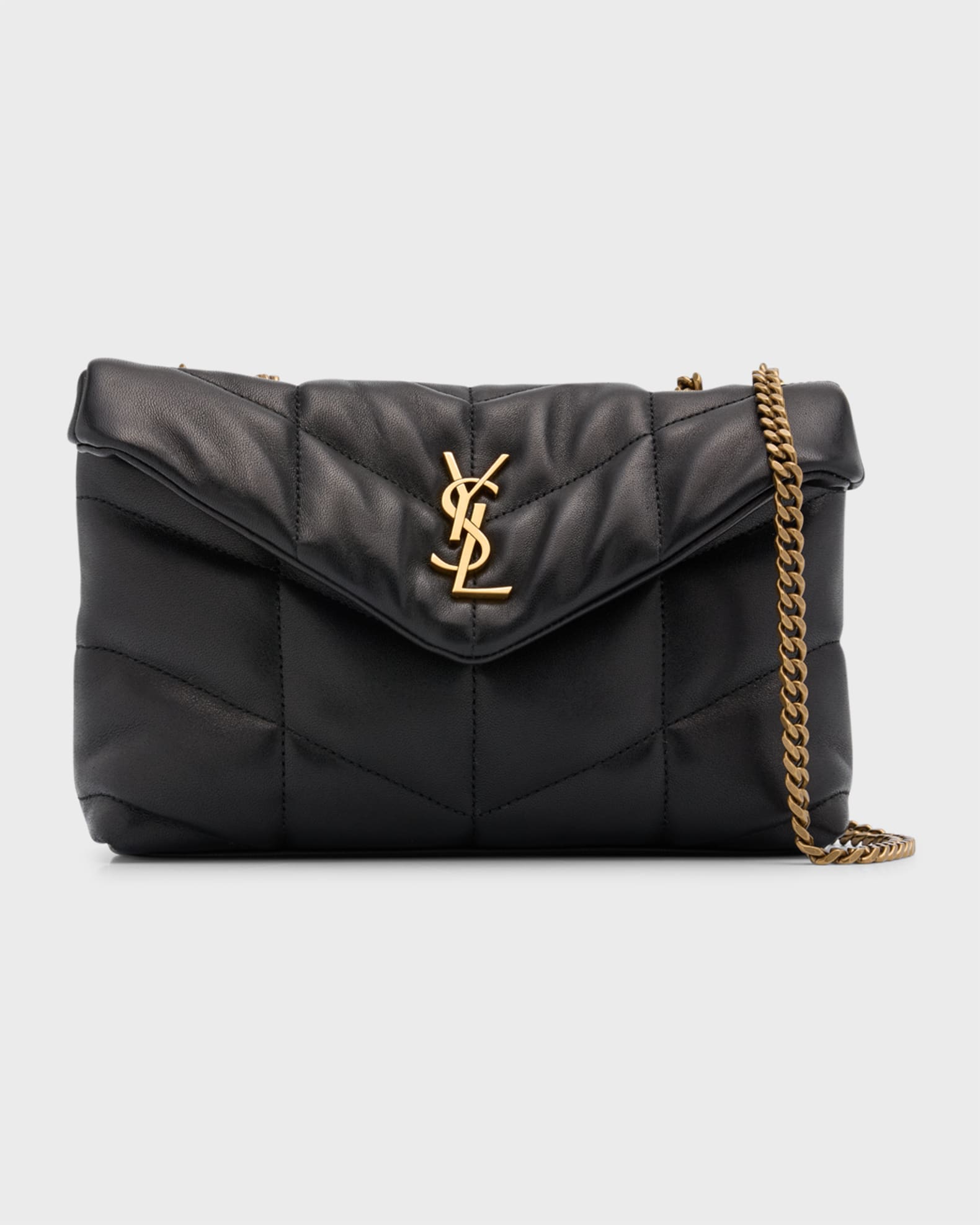 Saint Laurent Lou Puffer Toy YSL Shoulder Bag in Quilted Leather ...