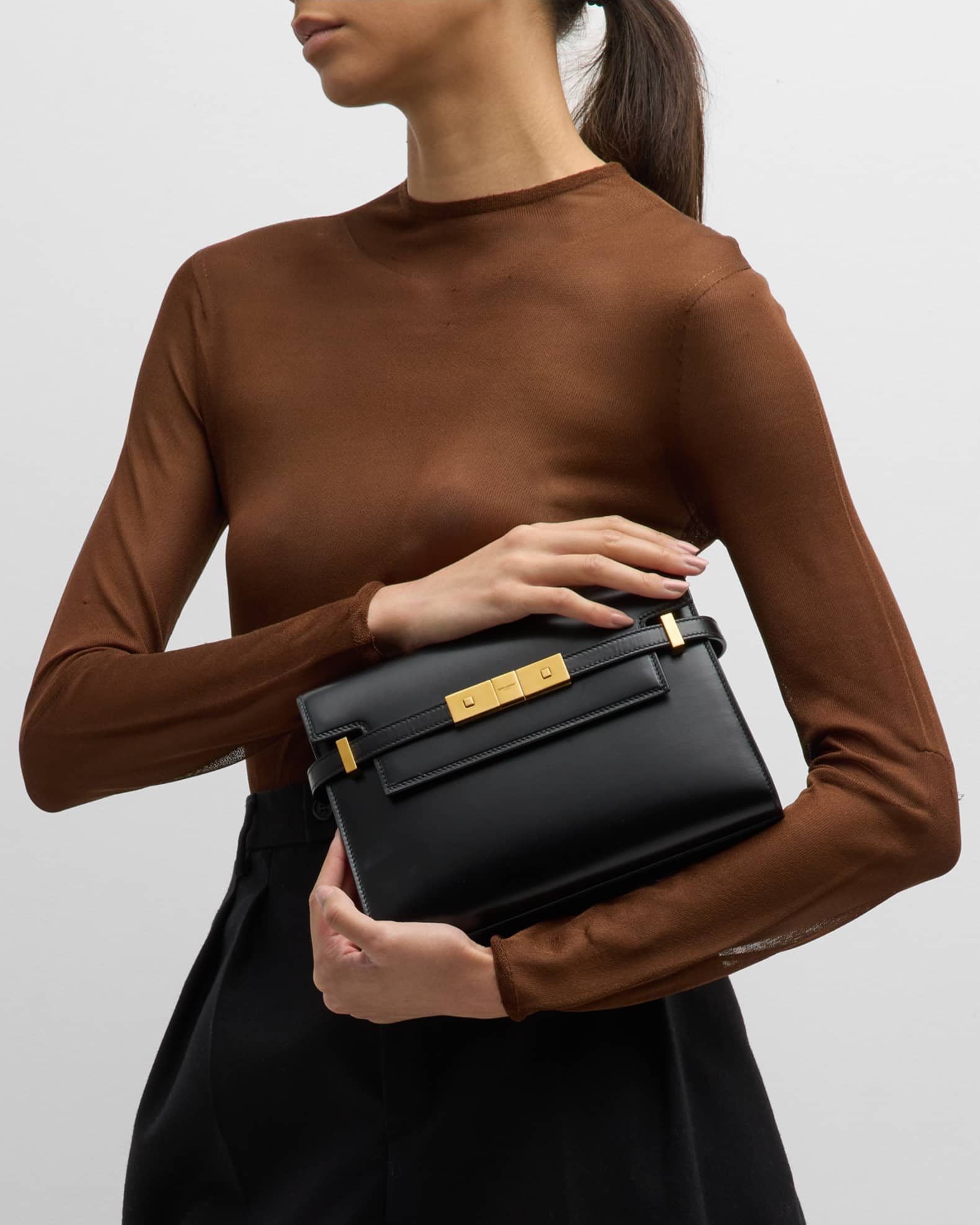 Manhattan small shopping in smooth leather 2025