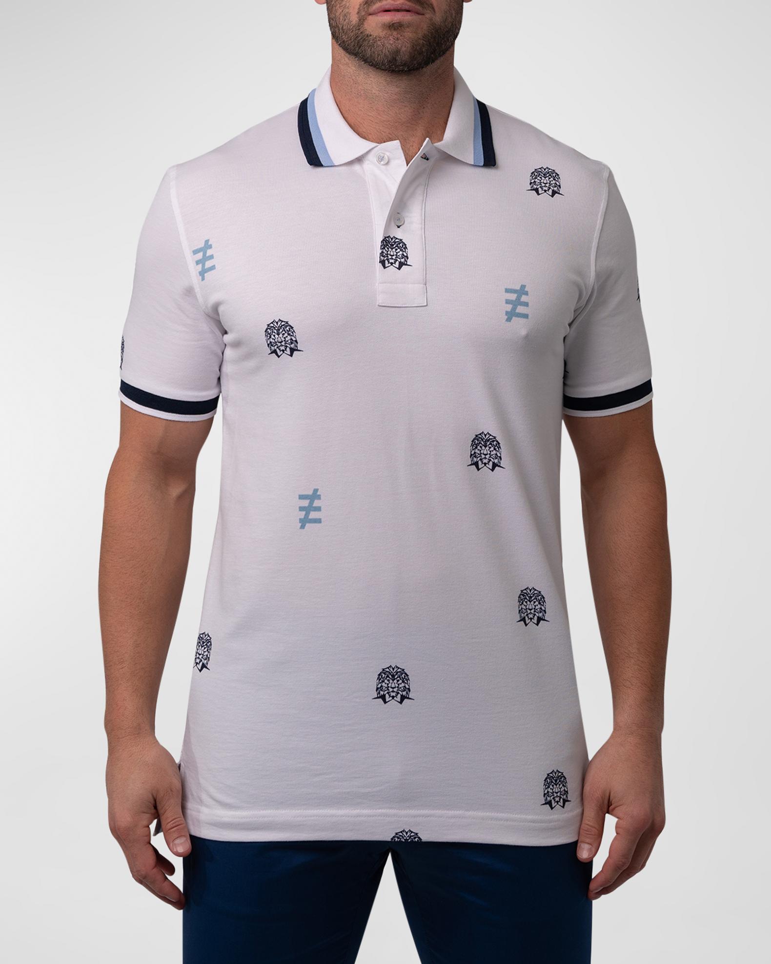 Maceoo Men's Mozart Icon Tipped Polo Shirt | Neiman Marcus