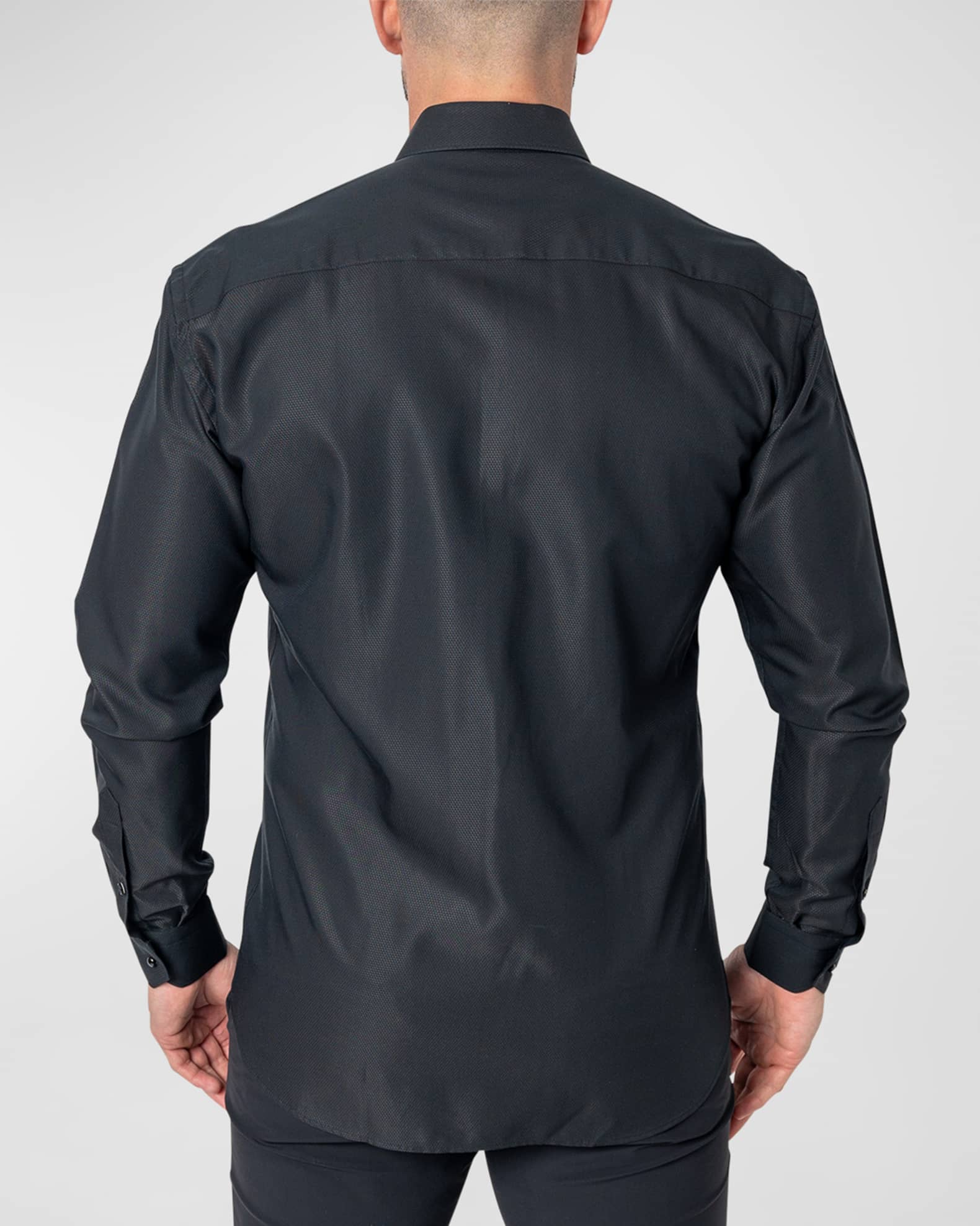 Men's Fibonacci Textured Sport Shirt 1