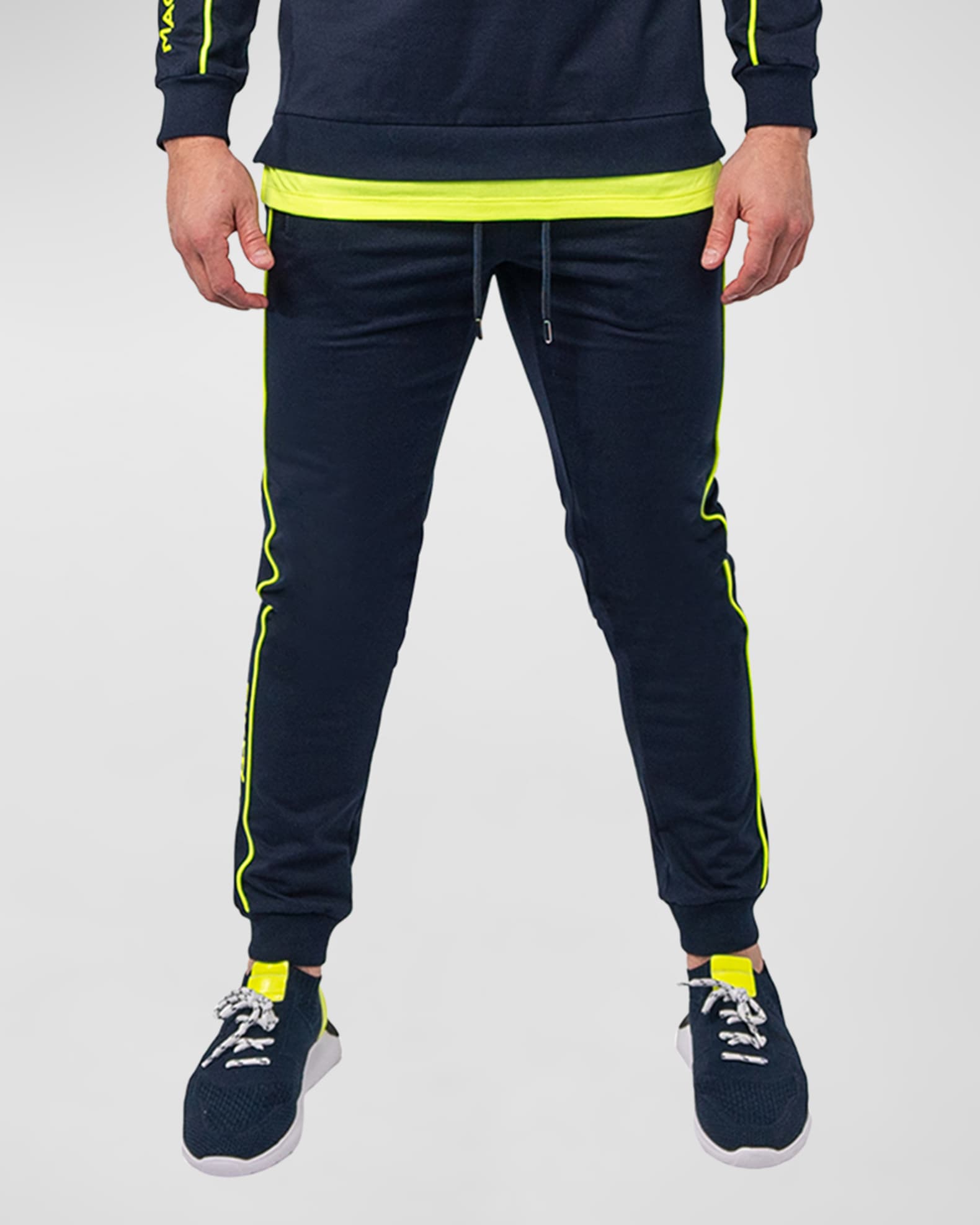 Men's Jogger Pants with Tie-Dye Knees 0