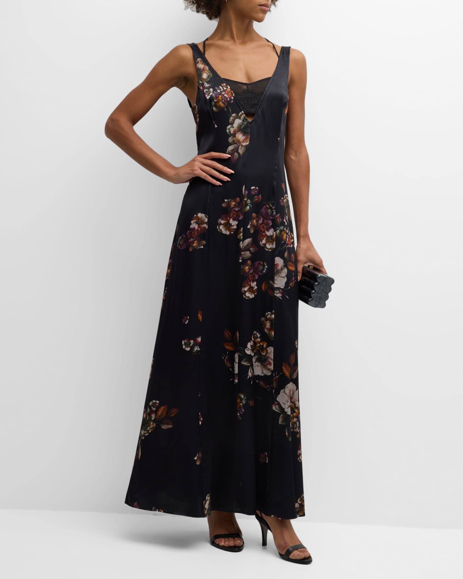 Jason Wu Sleeveless Floral-Print A-Line Maxi Dress | Neiman Marcus