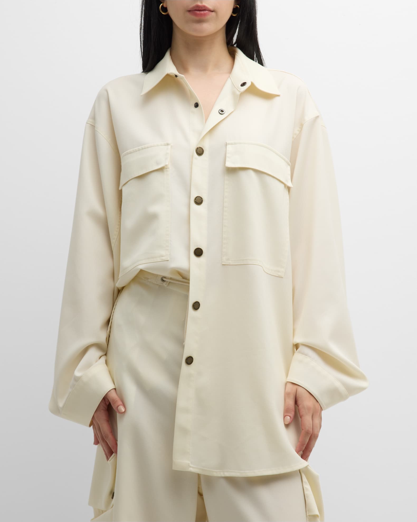 Darkpark Bicolor Modal Blouse