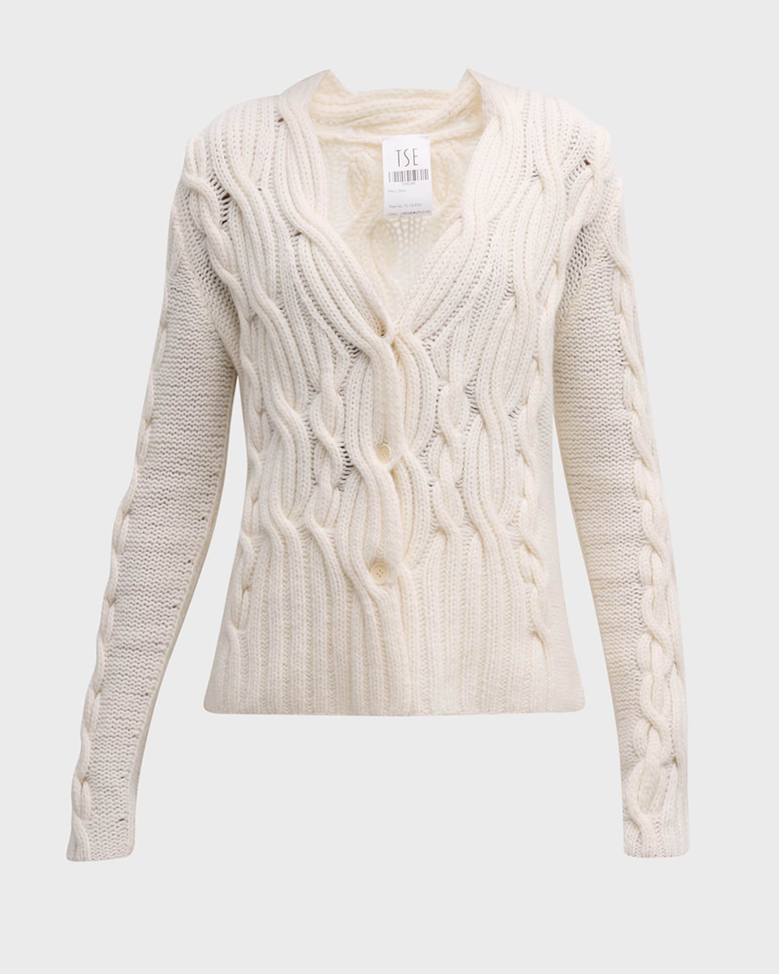 TSE Cashmere Cashmere Cable Knit Cardigan Neiman Marcus