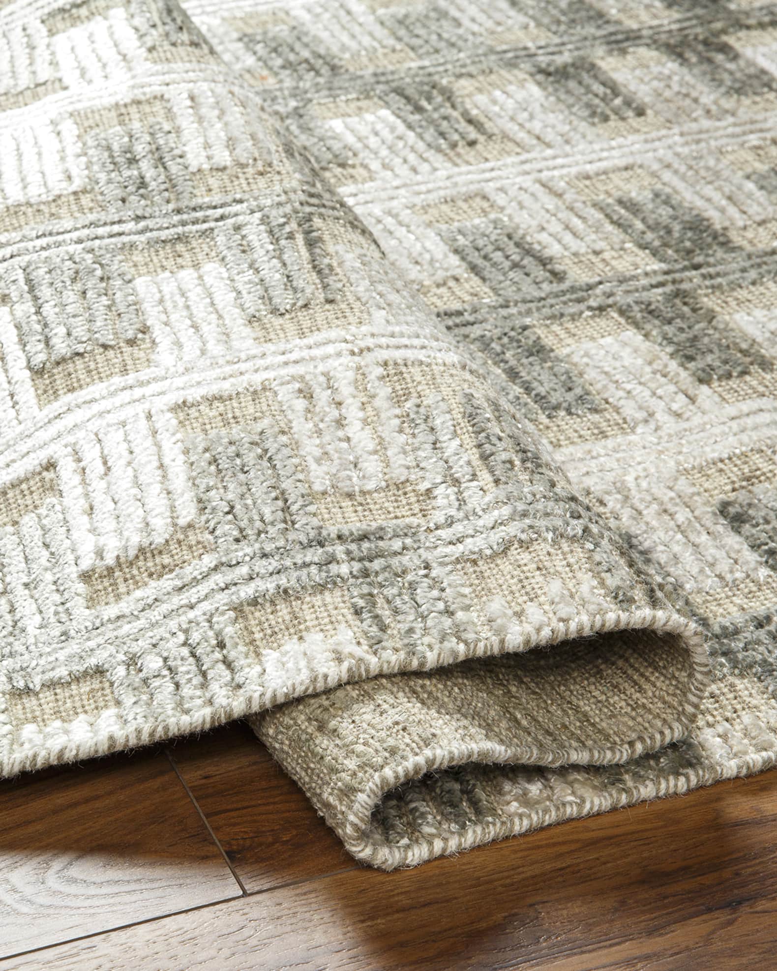Amina Taupe Hand-Knotted Rug 6' X 9' 1