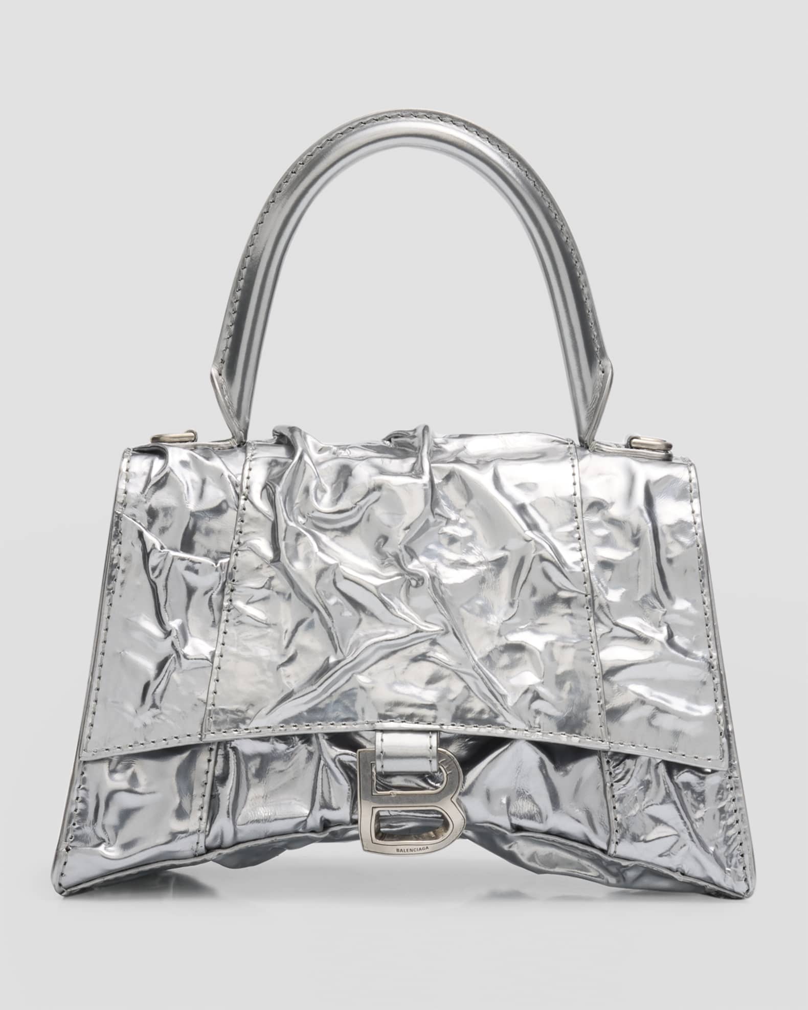Balenciaga Hourglass Small Crushed Effect Bag Neiman Marcus