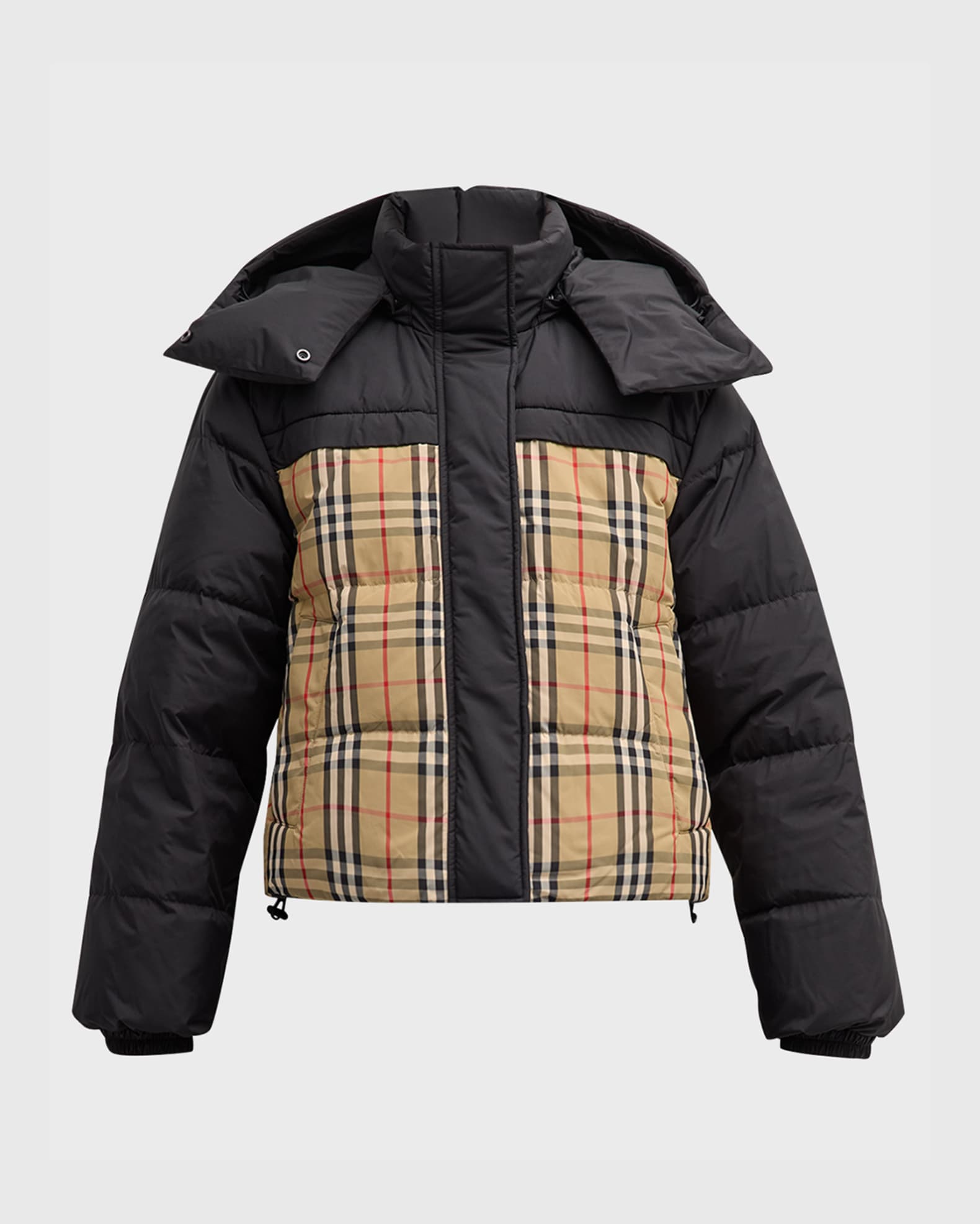 Burberry vintage check deals reversible puffer jacket