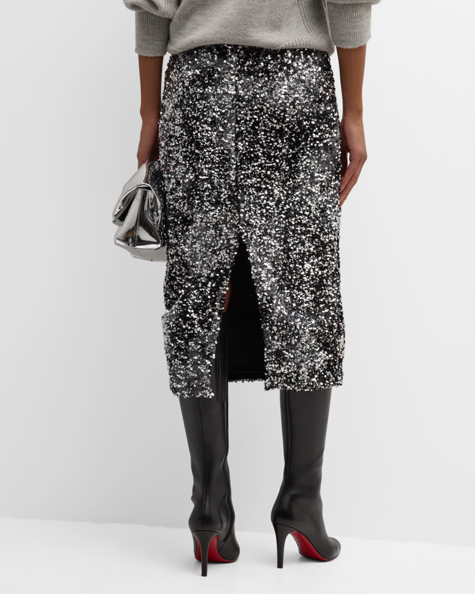 Marella Osmund2 Sequin Straight Midi Skirt | Neiman Marcus