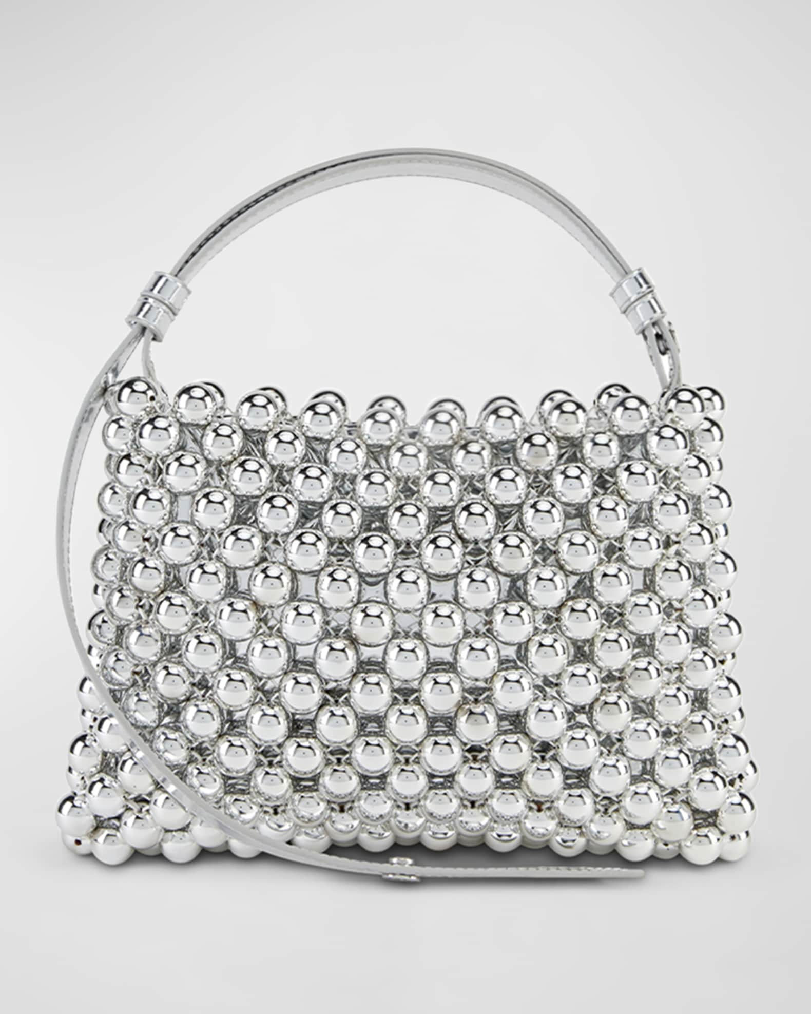 Puffin Mini Metallic Beaded Shoulder Bag