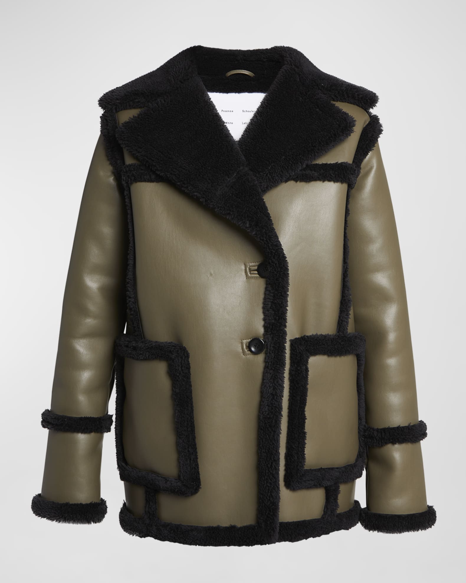 Proenza Schouler White Label Coated Fleece-Lined Jacket | Neiman Marcus
