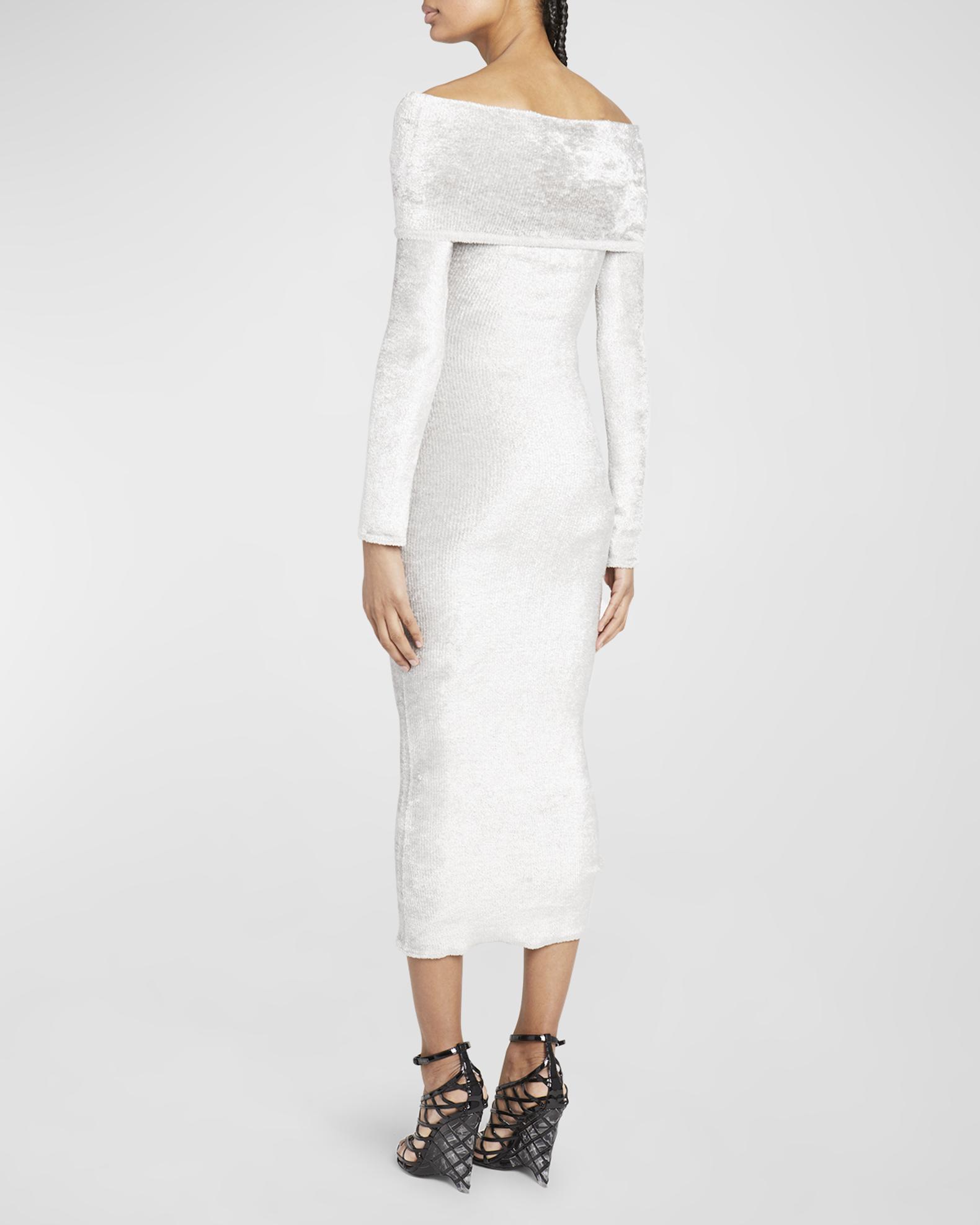 MENGQING Vestido Acampanado Cruce Negro De Poliéster - Off The Shoulder, Manga Larga, Elegante Y Versátil