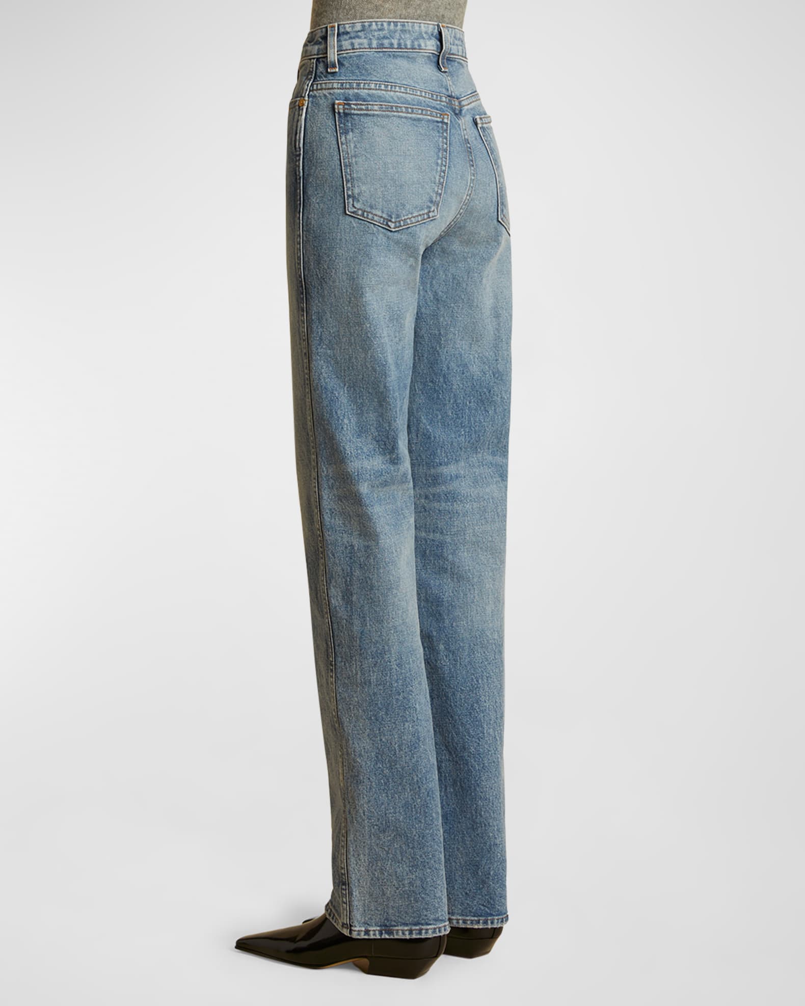 【Khaite】 Danielle high-riseストレートジーンズ Danielle high-rise straight jeans in blue - Khaite | Mytheresa