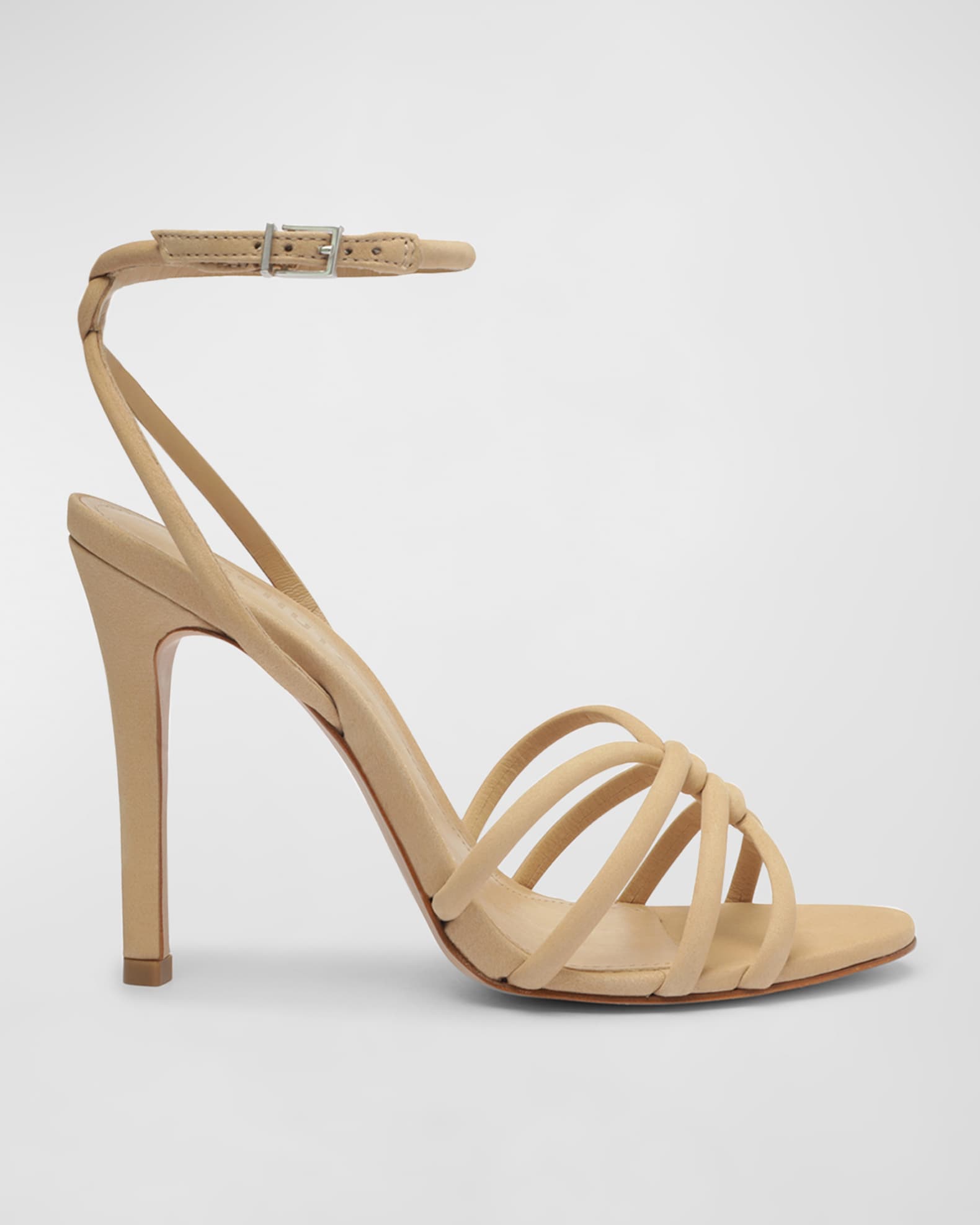 Schutz Giana Suede Caged Ankle Strap Sandals Neiman Marcus
