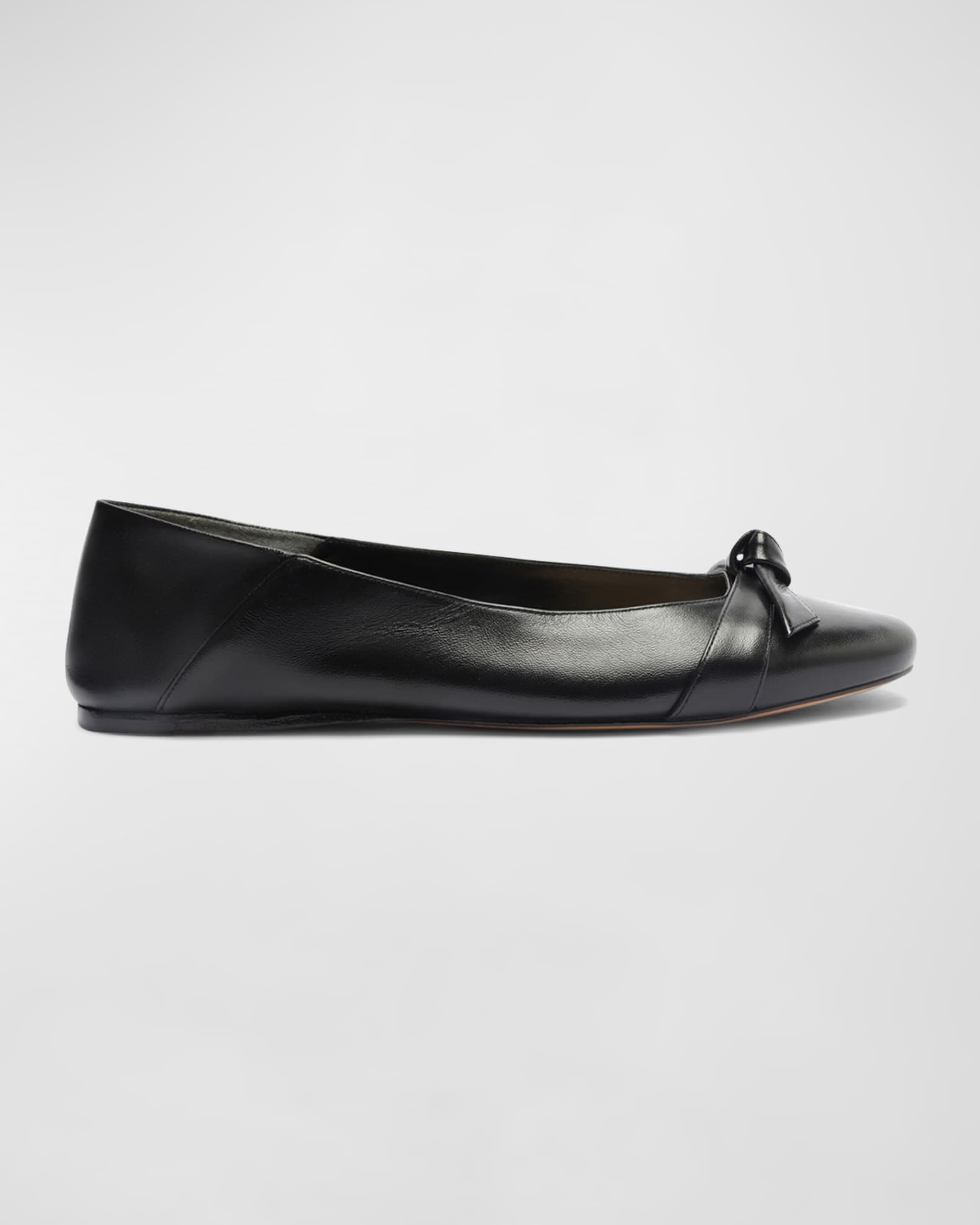 Alexandre Birman Clarita Leather Bow Ballerina Flats Neiman Marcus
