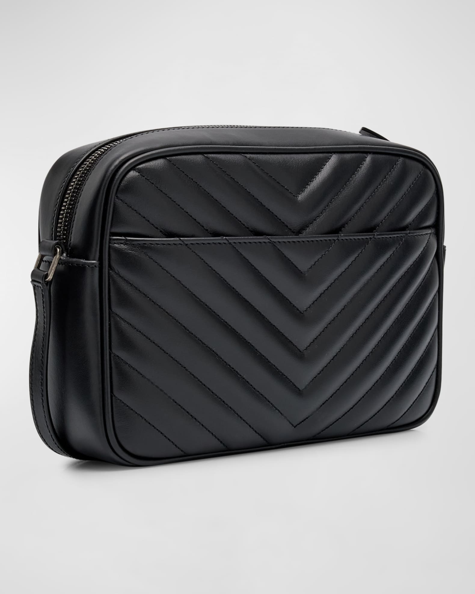 Saint Laurent Lou Medium Camera Crossbody Bag in Quilted Leather
