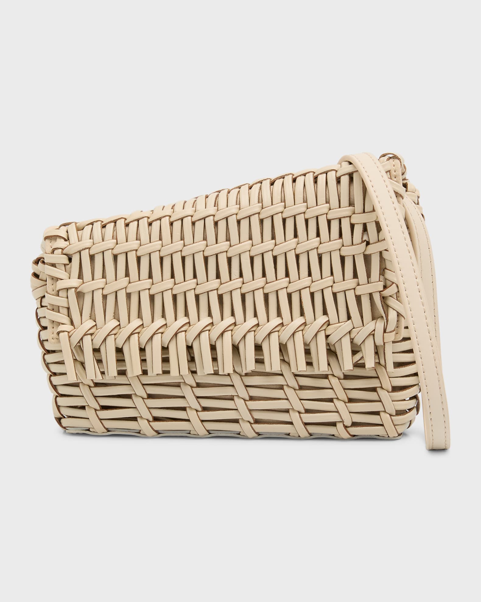 Staud Acute Woven Leather Crossbody Bag Neiman Marcus