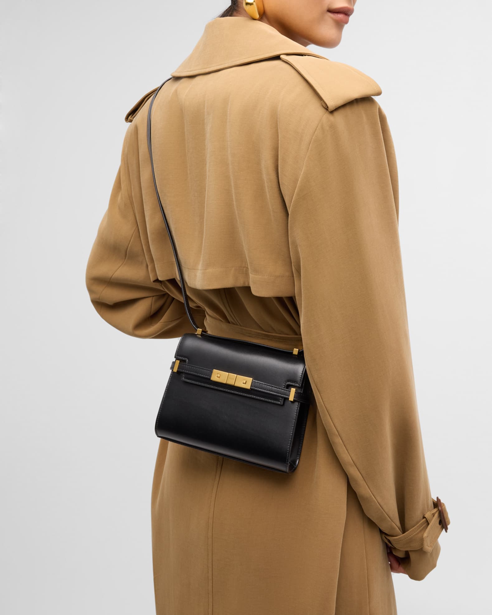 Saint Laurent Manhattan Mini Calfskin Crossbody Bag Neiman Marcus