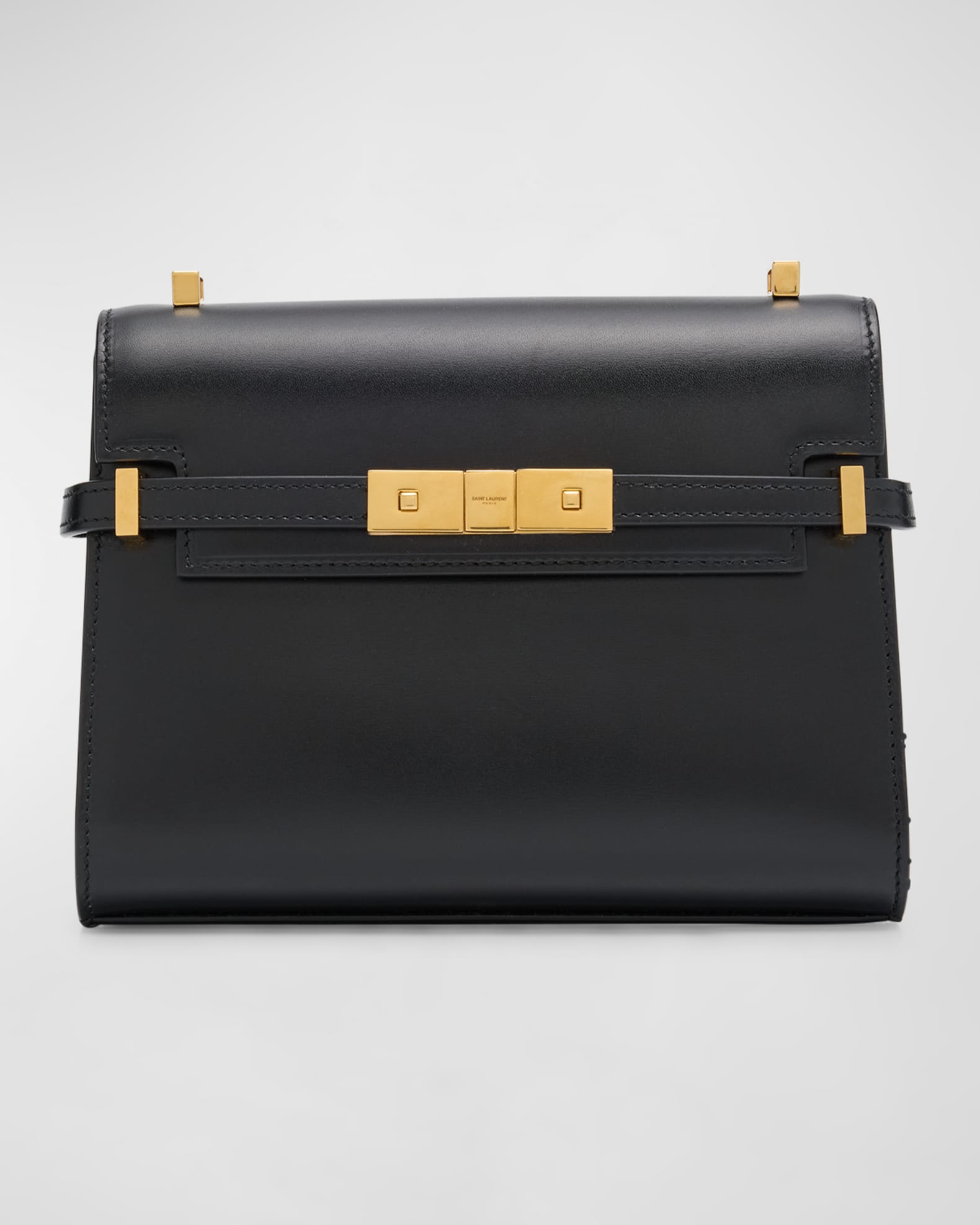 Saint Laurent Manhattan Mini Calfskin Crossbody Bag