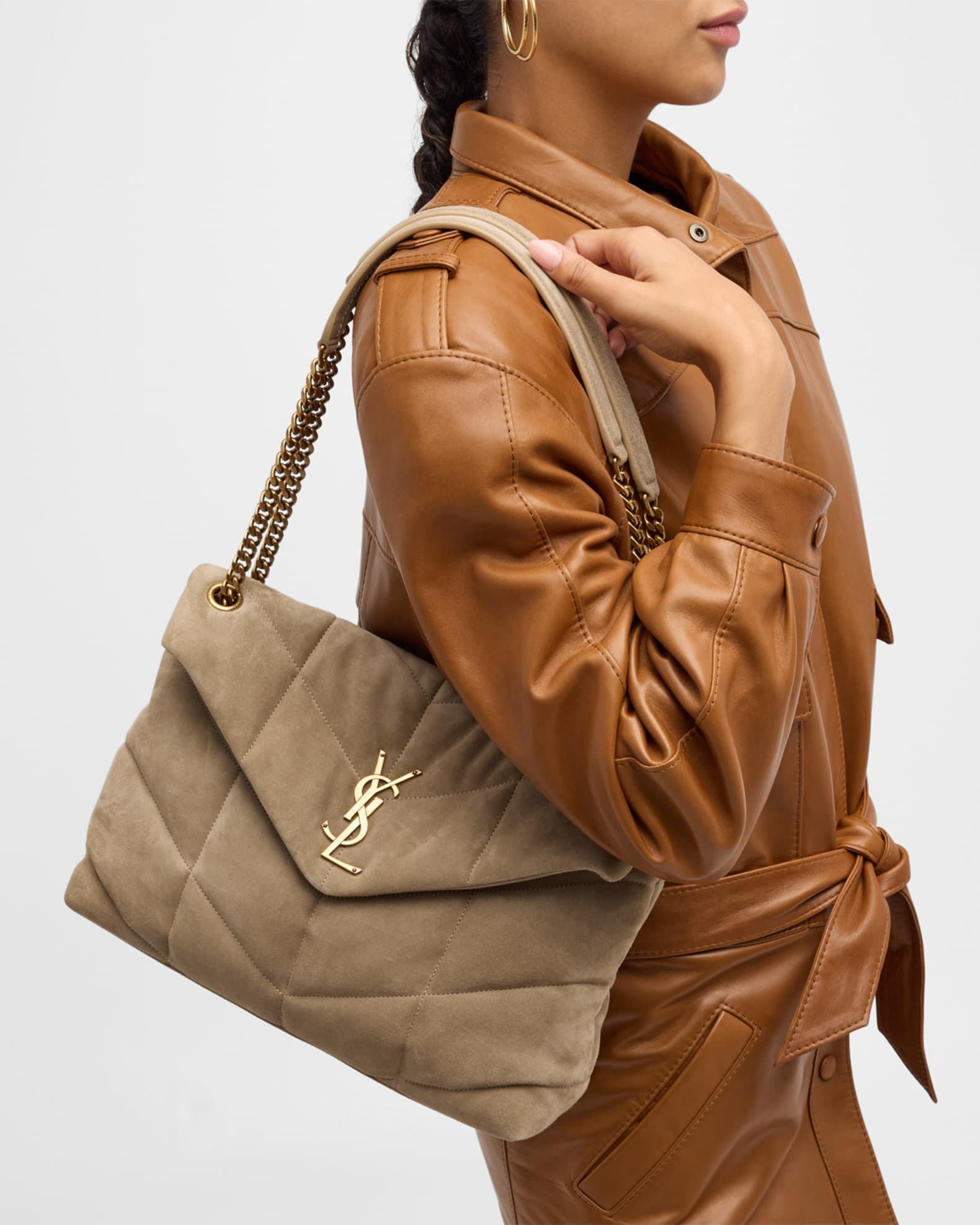 Ysl loulou sales puffer suede