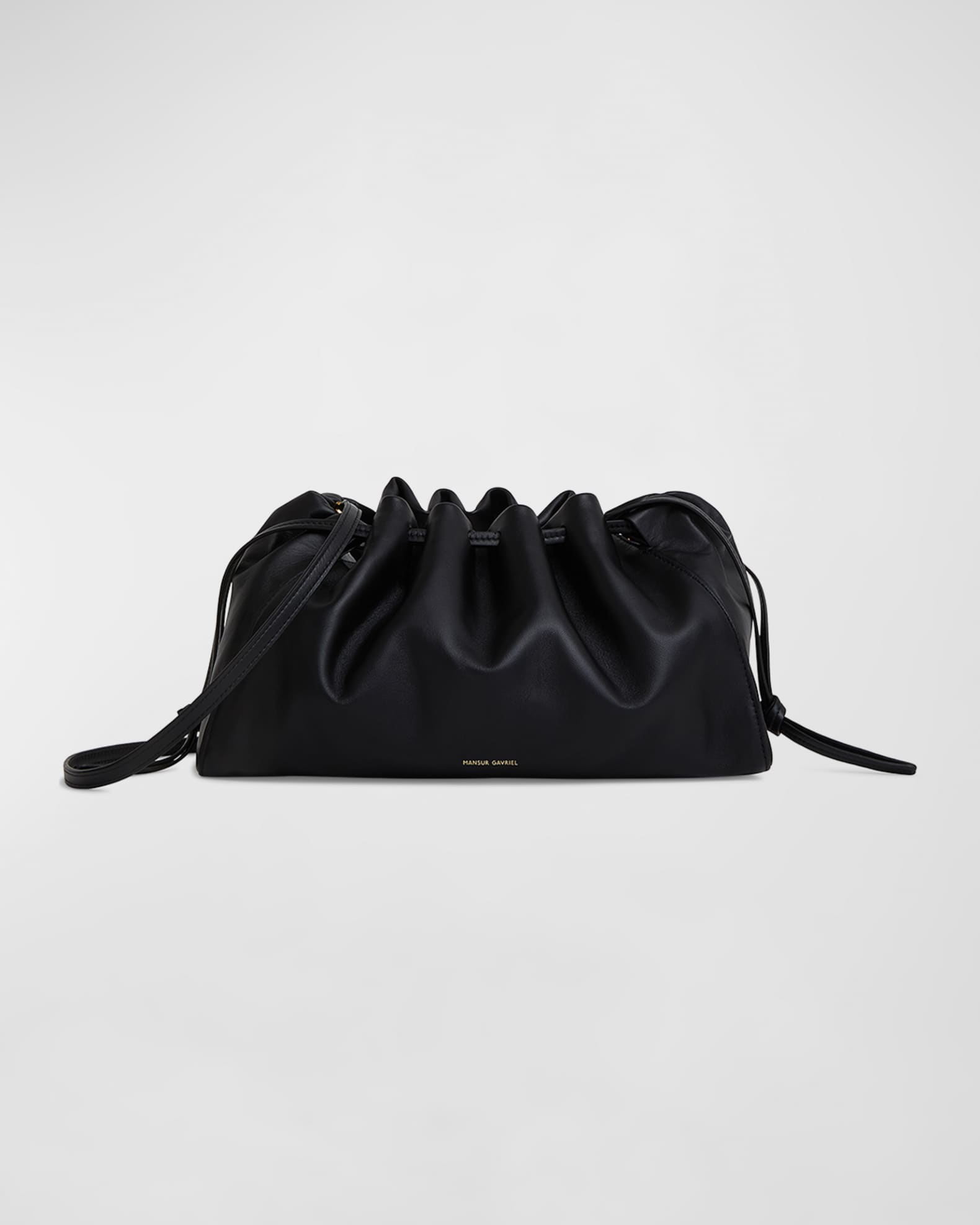 Mansur Gavriel Bloom Drawstring Leather Shoulder Bag | Neiman Marcus