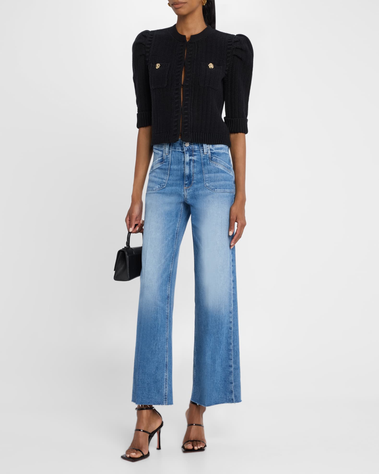 Delilah Cropped Textured Cardigan  1