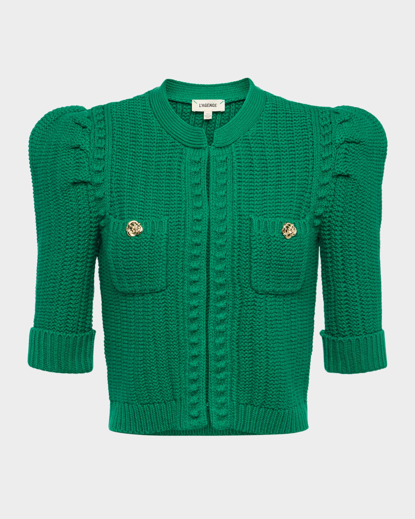 Delilah Cropped Textured Cardigan  0