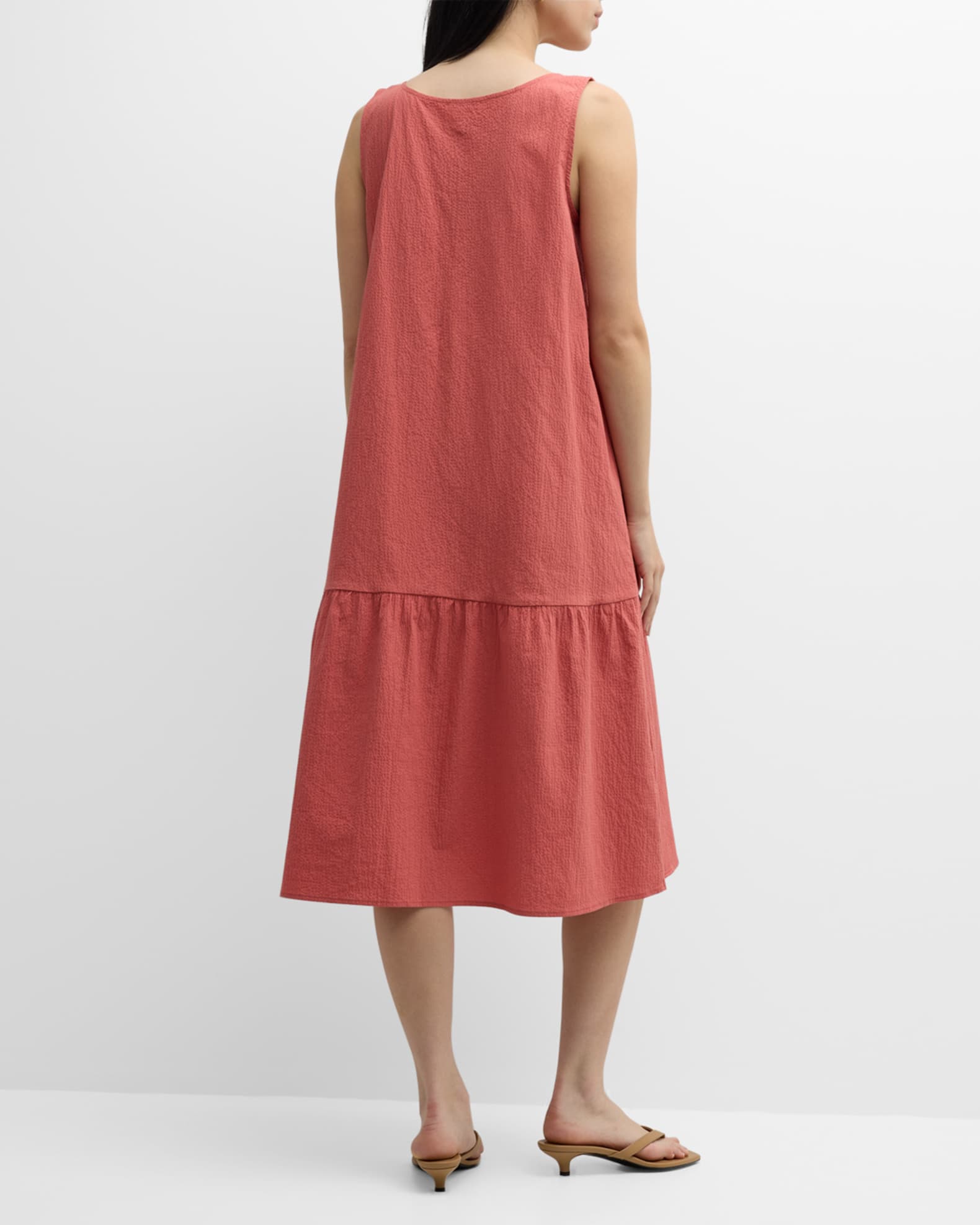 EILEEN FISHER Womens Black Sleeveless Scoop Neck Faux Wrap Cropped Jumpsuit