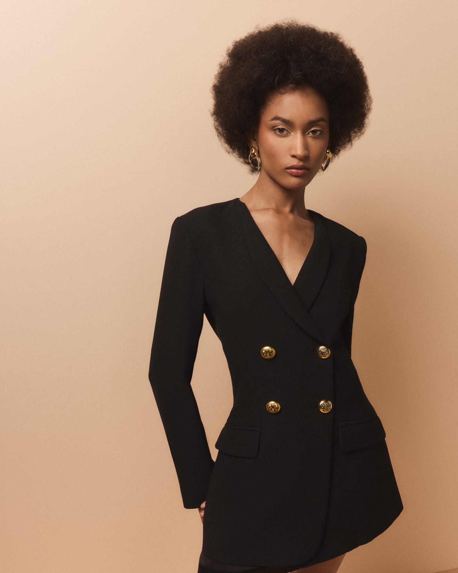 ジャケット・アウター Collarless Double Breasted Suit Jacket ASOS DESIGN boxy collarless double breasted suit jacket in