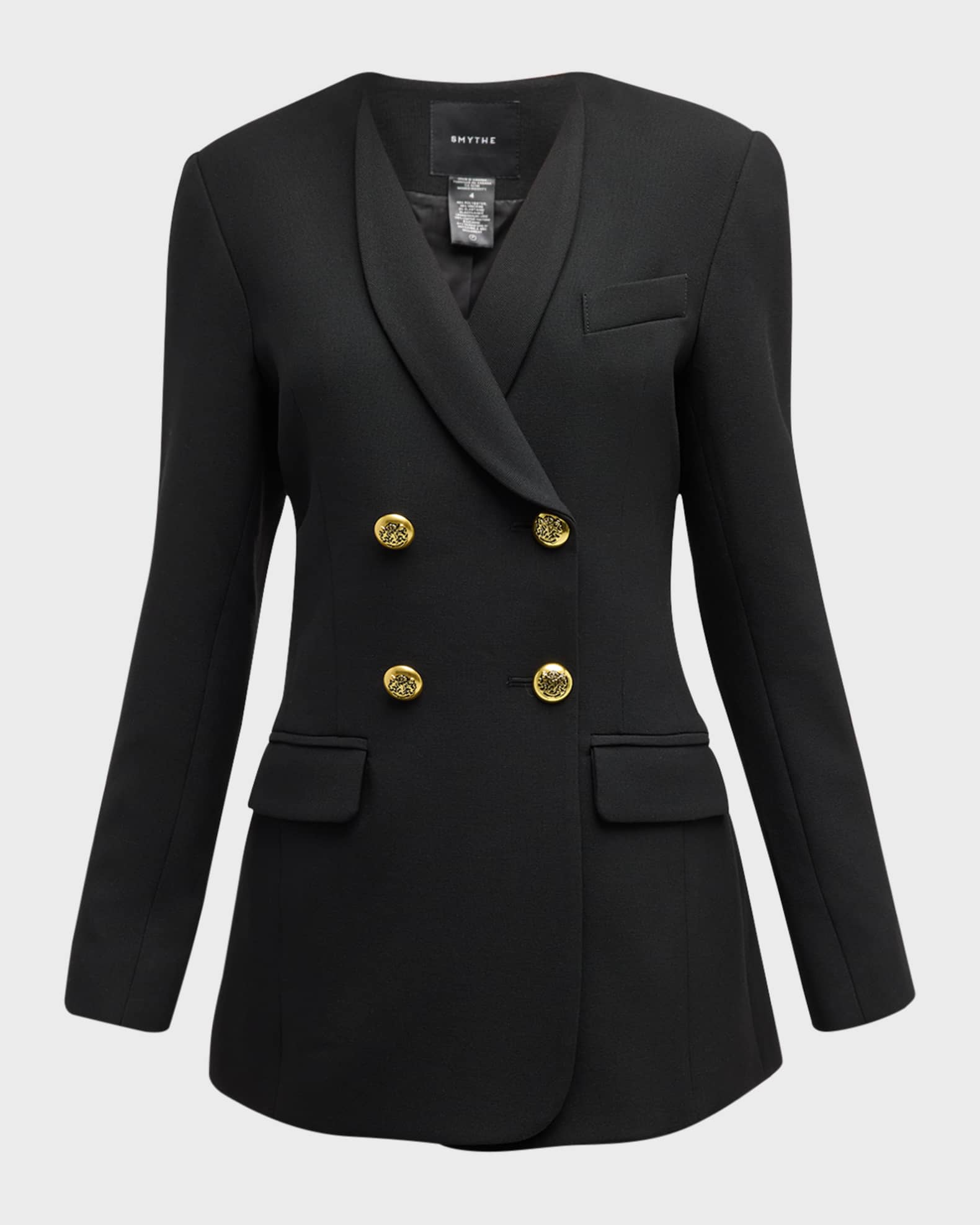 Collarless Double-Breasted Suit | Neiman Marcus