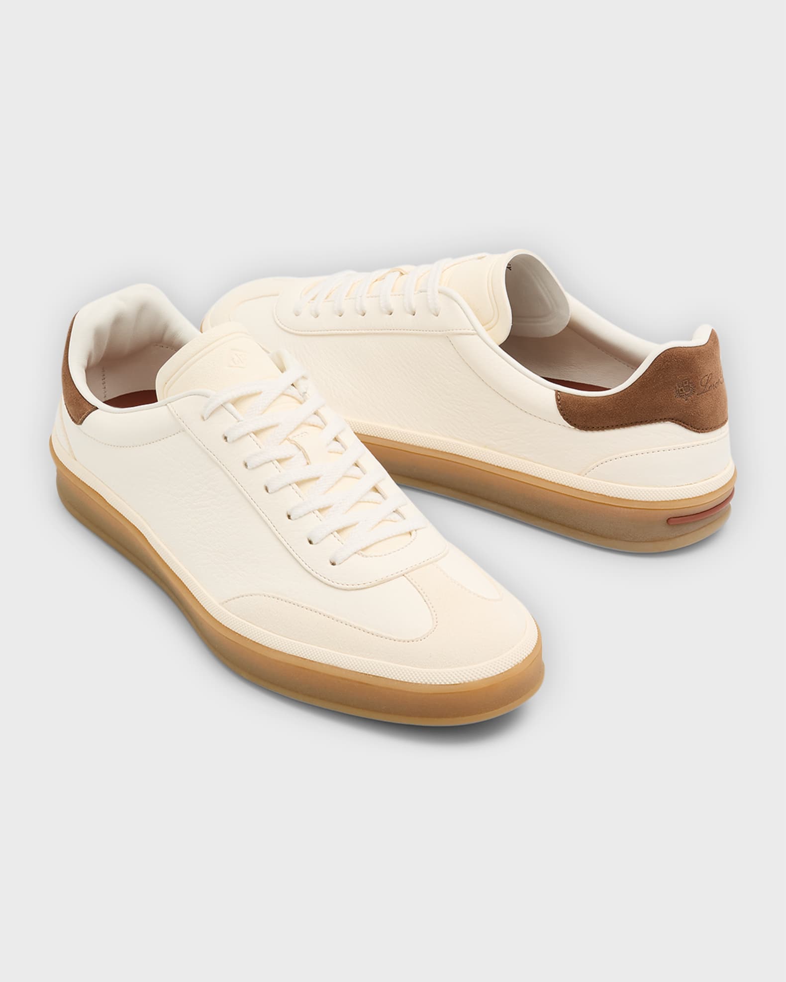 Loro Piana Men's Tennis Walk Leather Low-Top Sneakers | Neiman Marcus