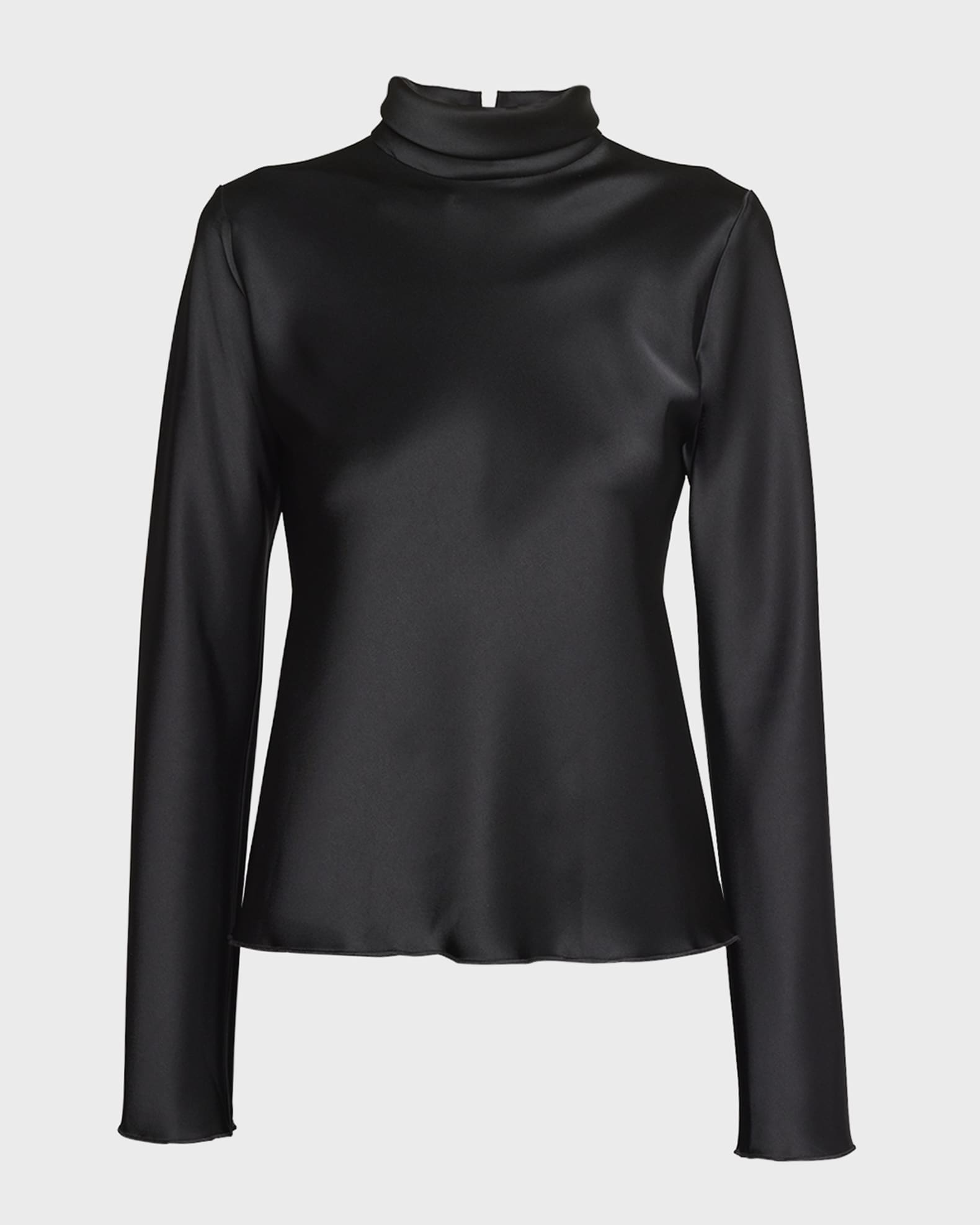 Satin turtleneck top store