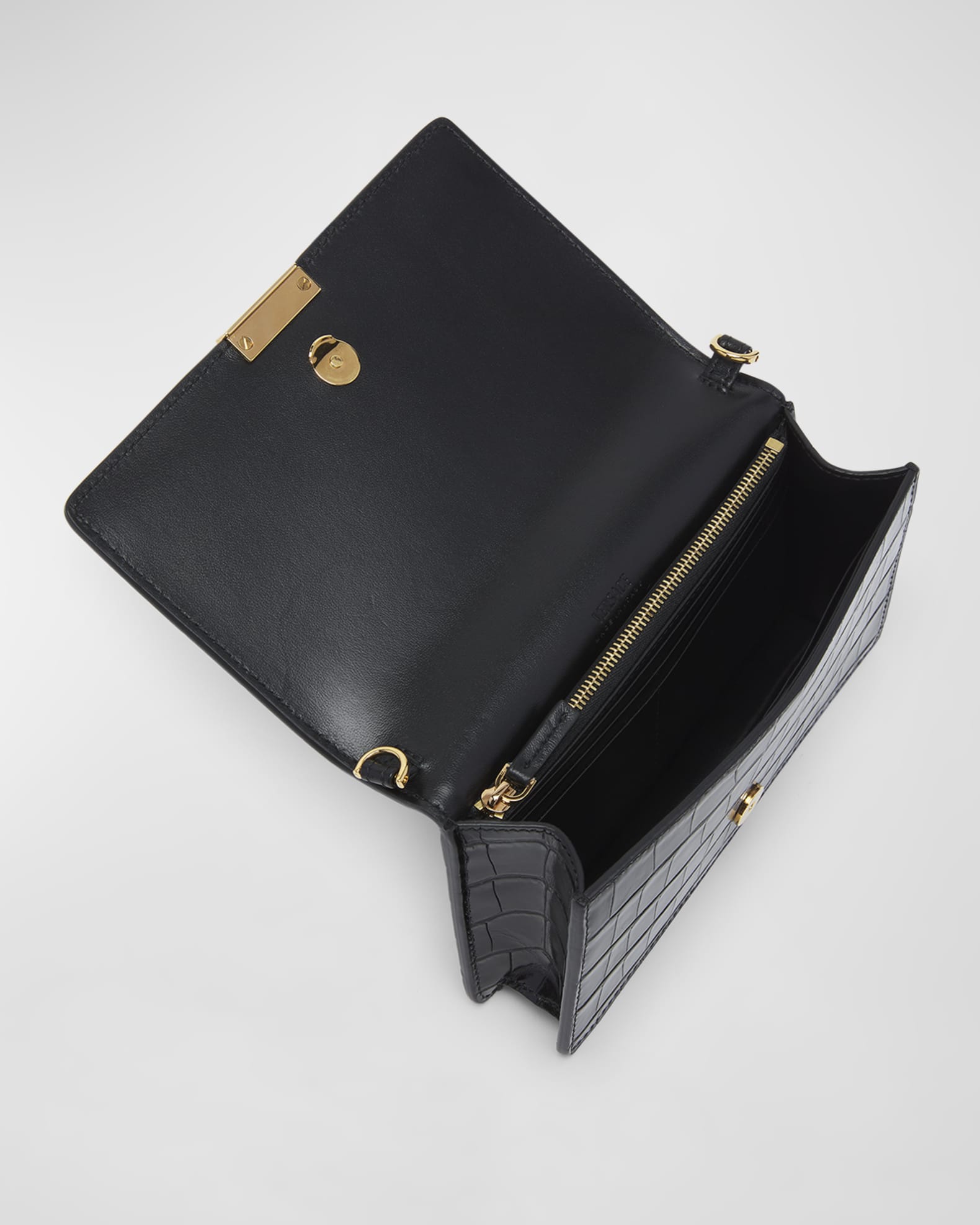 バッグ・カバンその他 Wallet On Chain - Versace - Leather - Silver white-leather-versace-handbag-