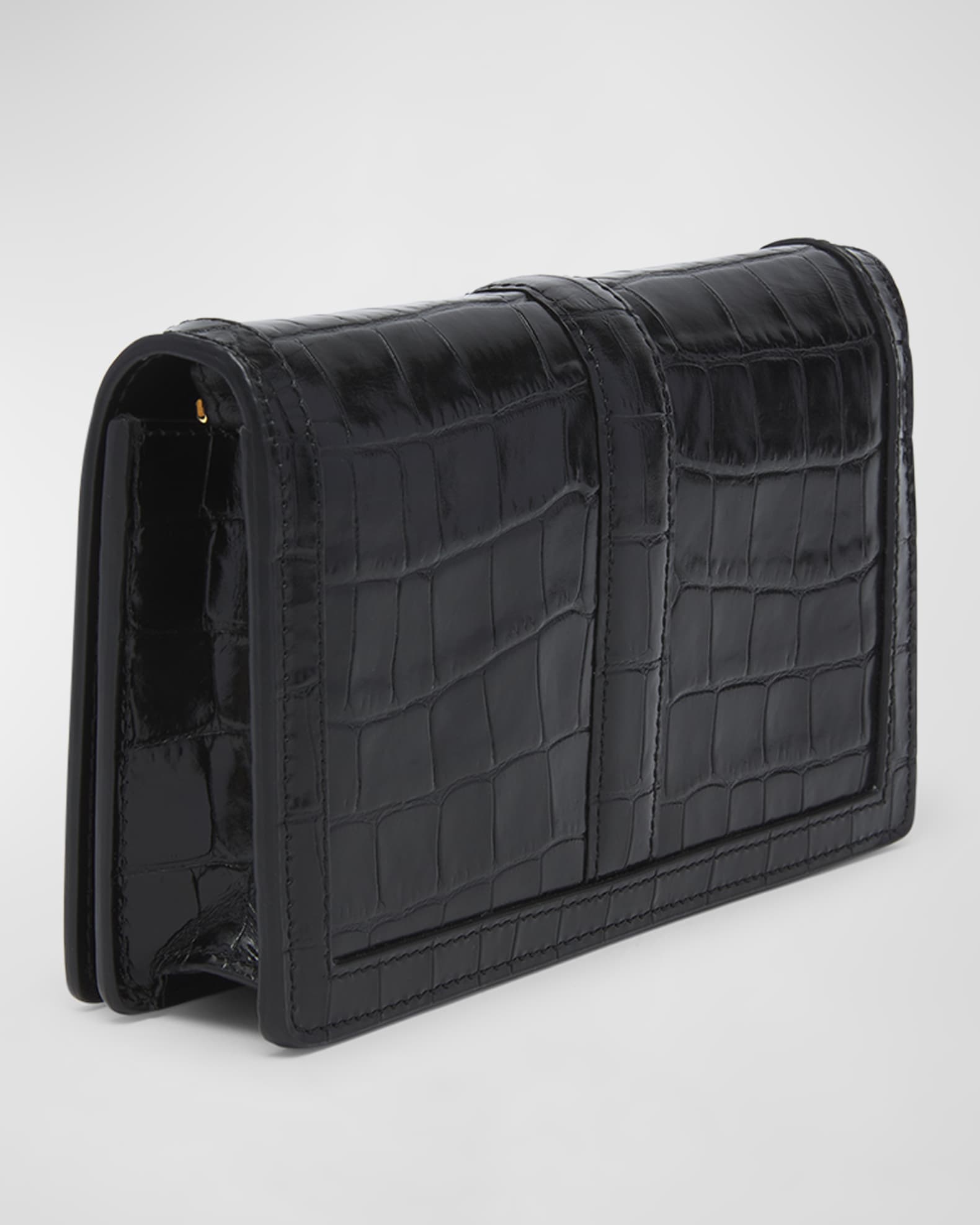 【関税＆送料込み】Versace Greca Goddess Wallet On Chain Versace Greca Goddess Croc-Embossed Wallet on Chain | Neiman