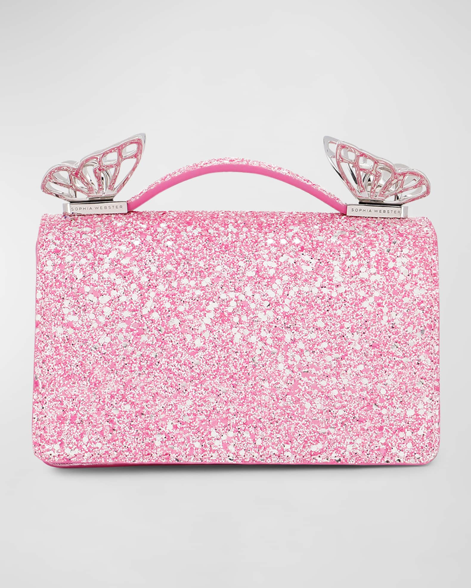 Sophia Webster Mariposa Mini Glitter Shoulder Bag | Neiman Marcus