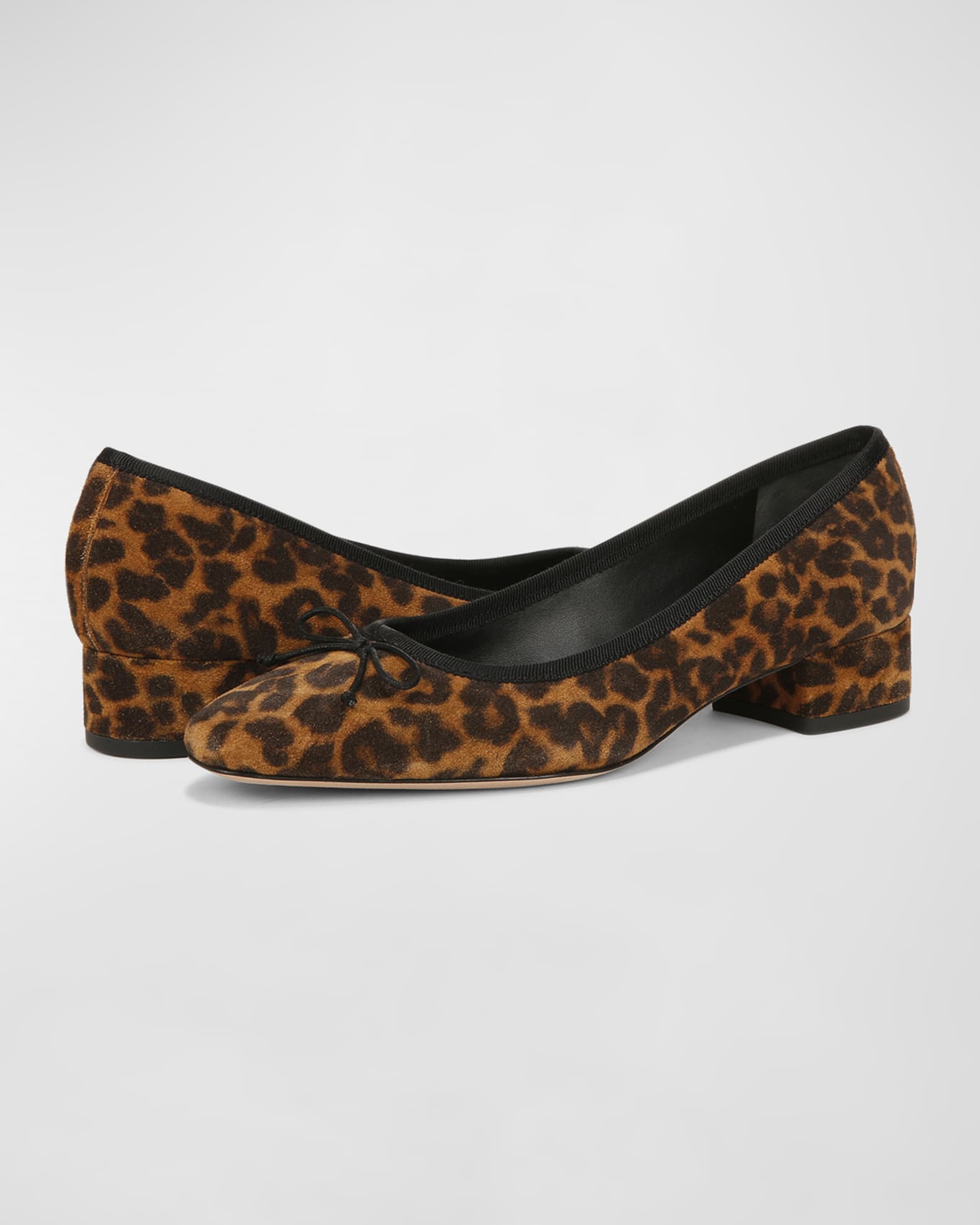 Veronica Beard Cecile Leopard Bow Ballerina Flats | Neiman Marcus