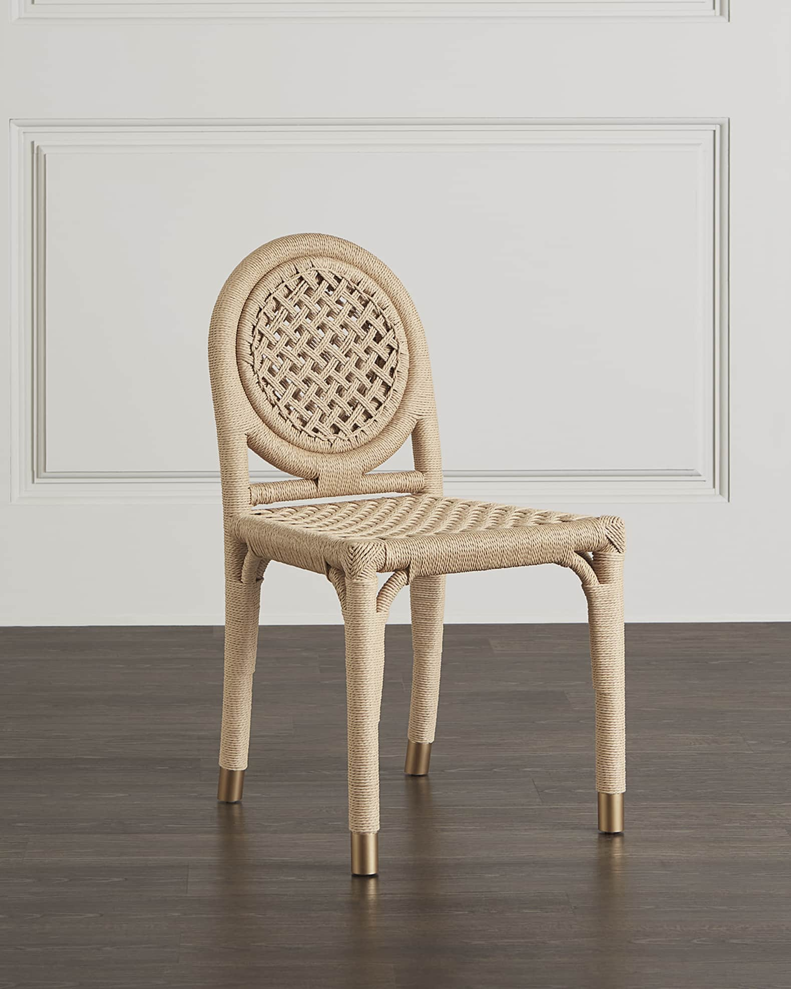 Fog Linen and White Finish Louis Cane Dining Chair For Sale