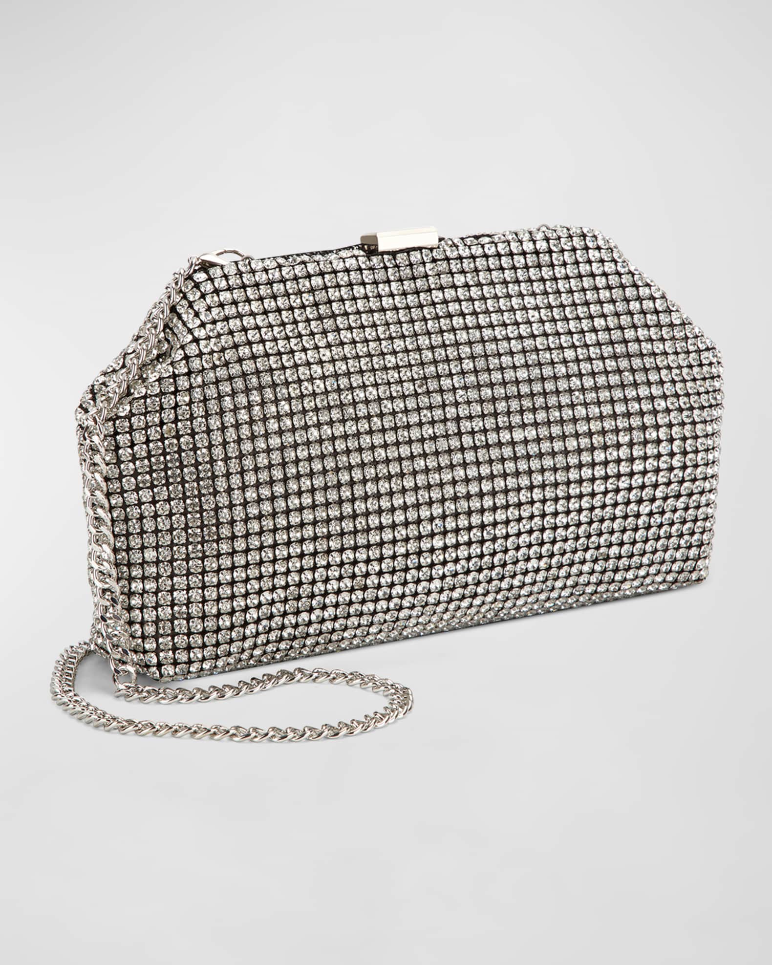 Rafe Madeleine Crystal-Embellished Frame Clutch Bag | Neiman Marcus