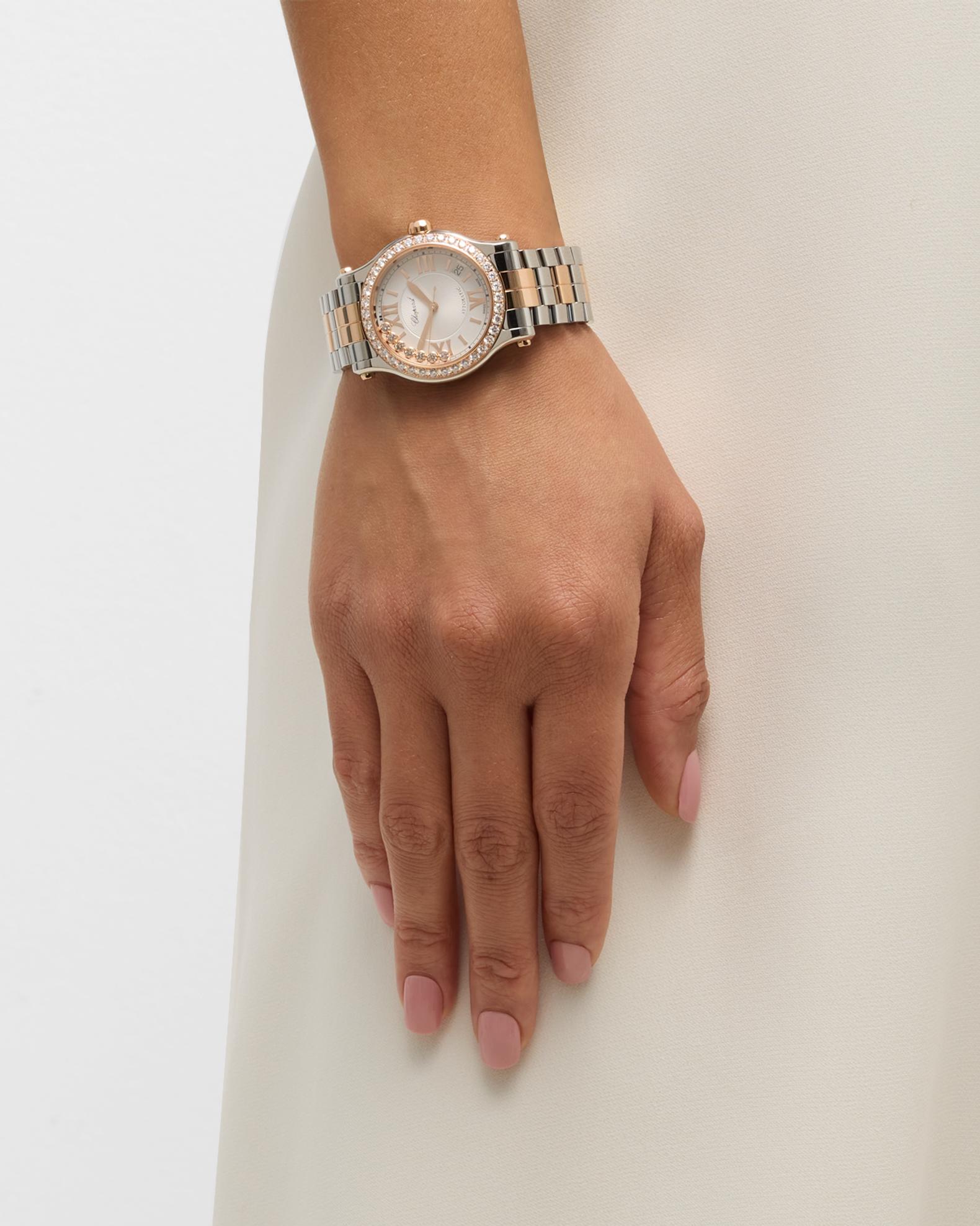 Chopard Happy Sport 36mm Two-Tone Diamond Bezel Watch | Neiman Marcus