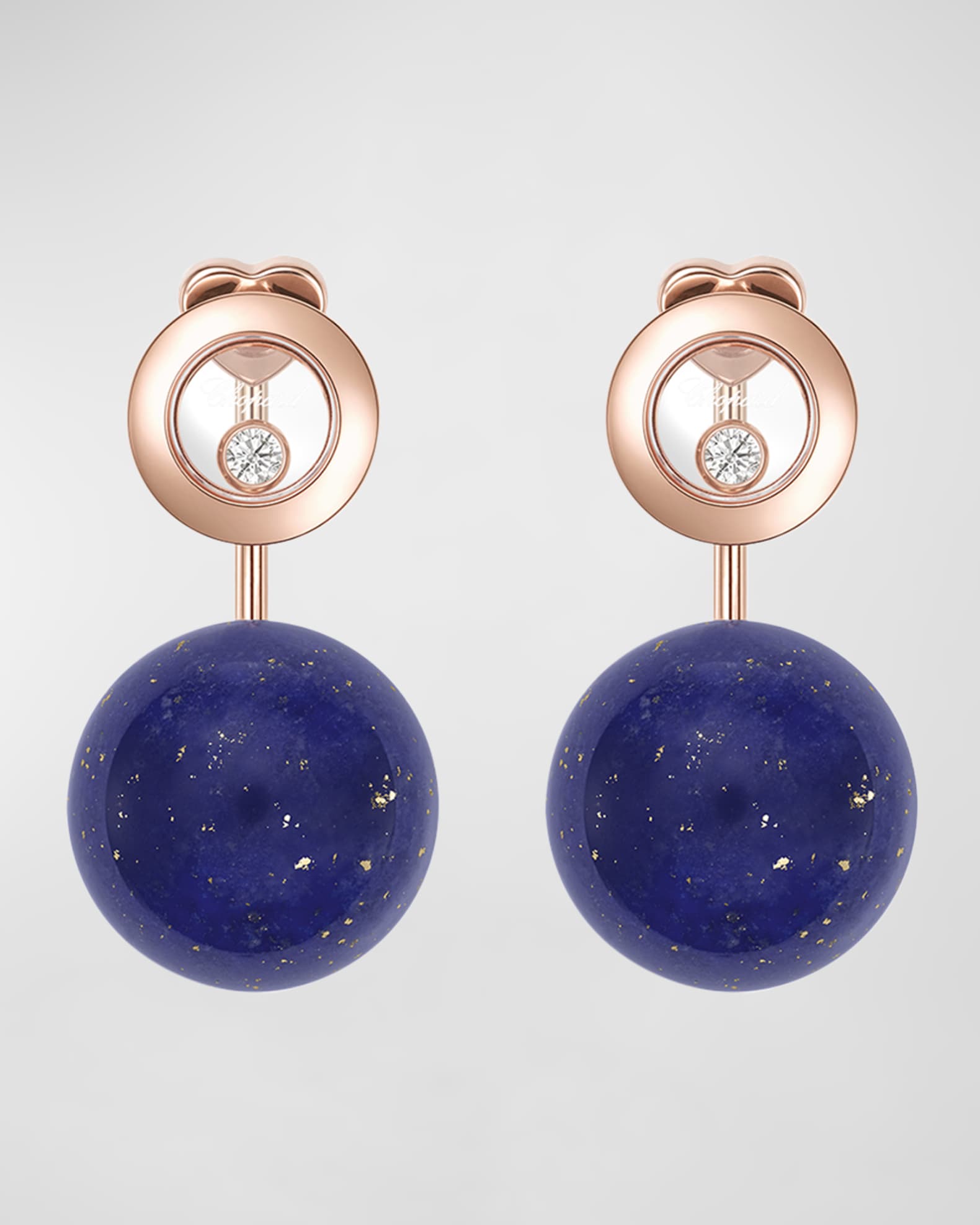 Happy Diamonds Planet 18K Rose Gold Lapis Lazuli Earrings 0