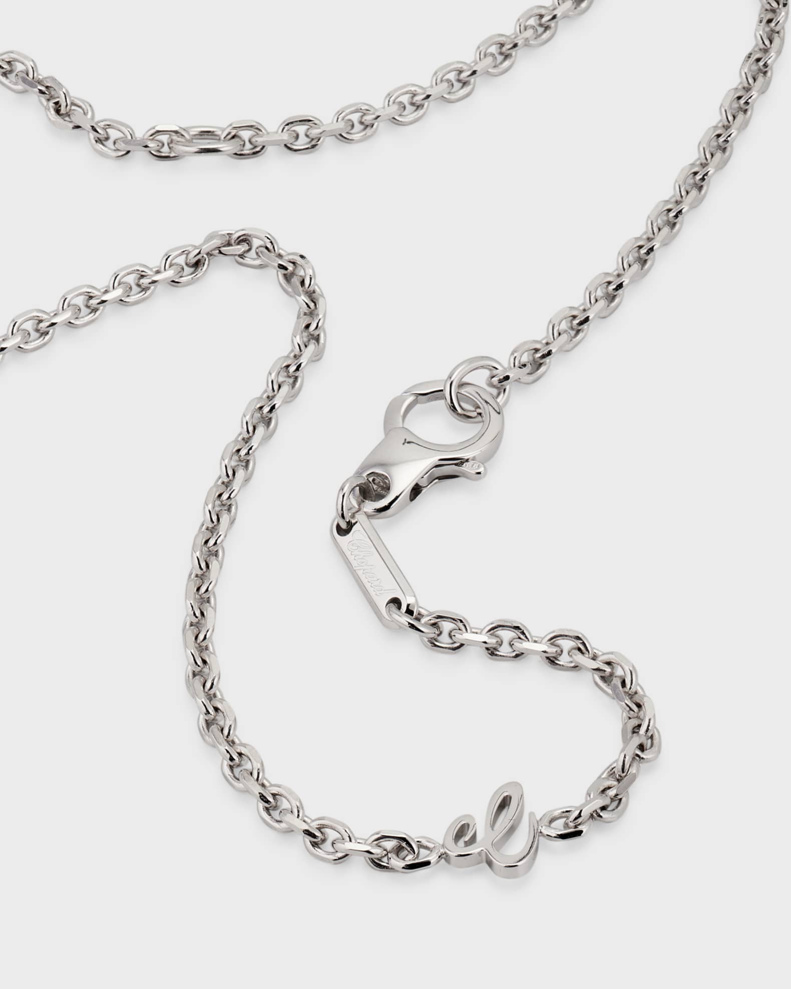 Chopard Ice Cube 18K White Gold Pendant Necklace | Neiman Marcus